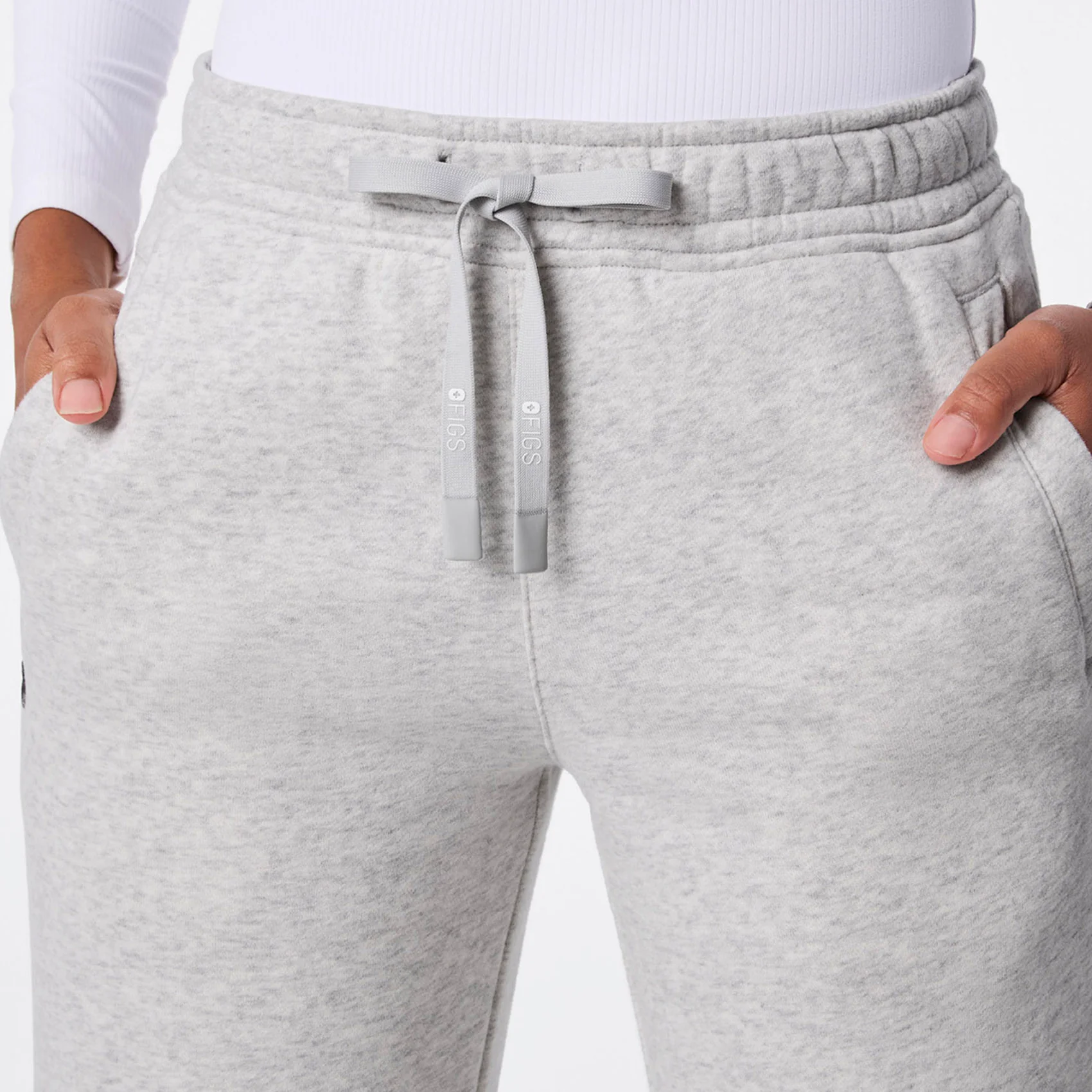 women's Heather Grey Off-Shift Wide Leg - Sweatpant™ - Image 6