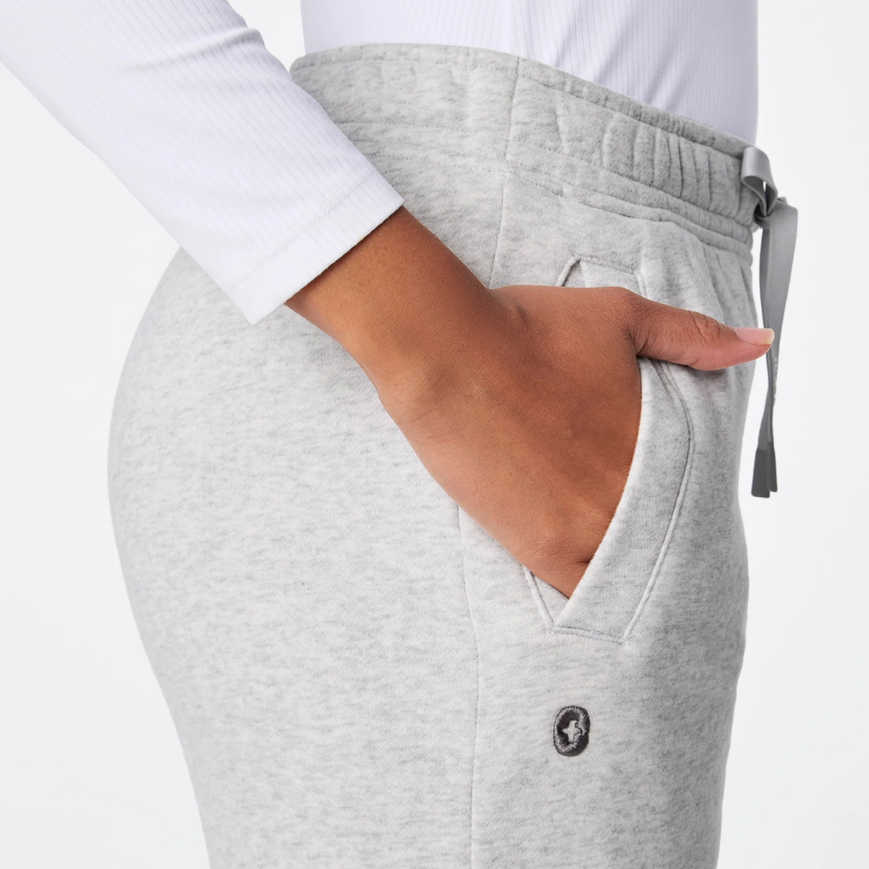 women's Heather Grey Off-Shift Wide Leg - Sweatpant™ - Image 7