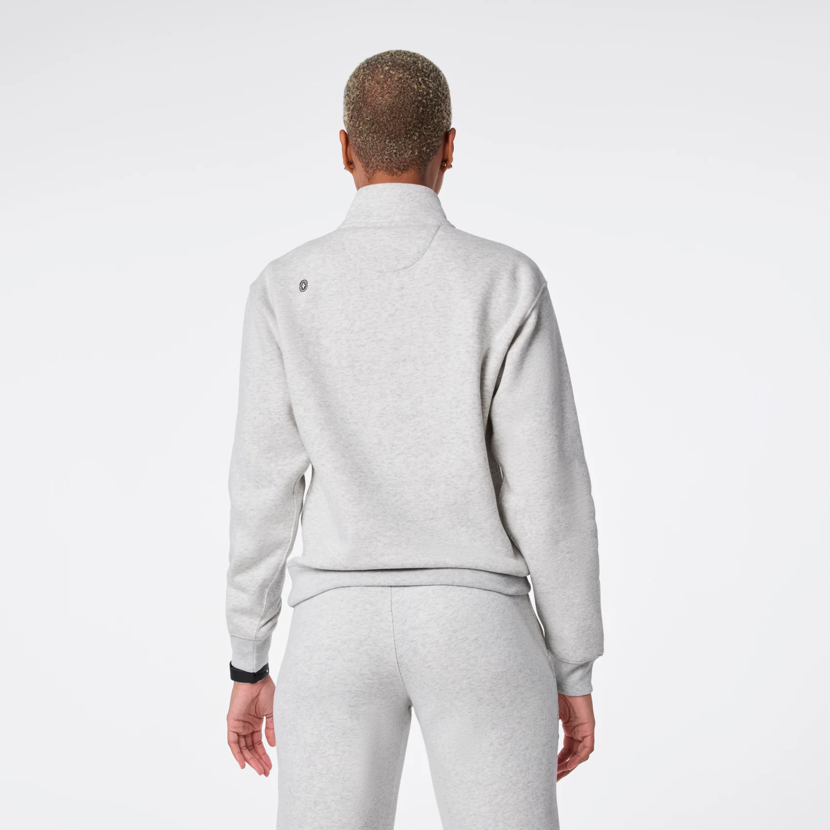 women's Heather Grey Off-Shift ¼ Zip - Sweatshirt™ - Image 4