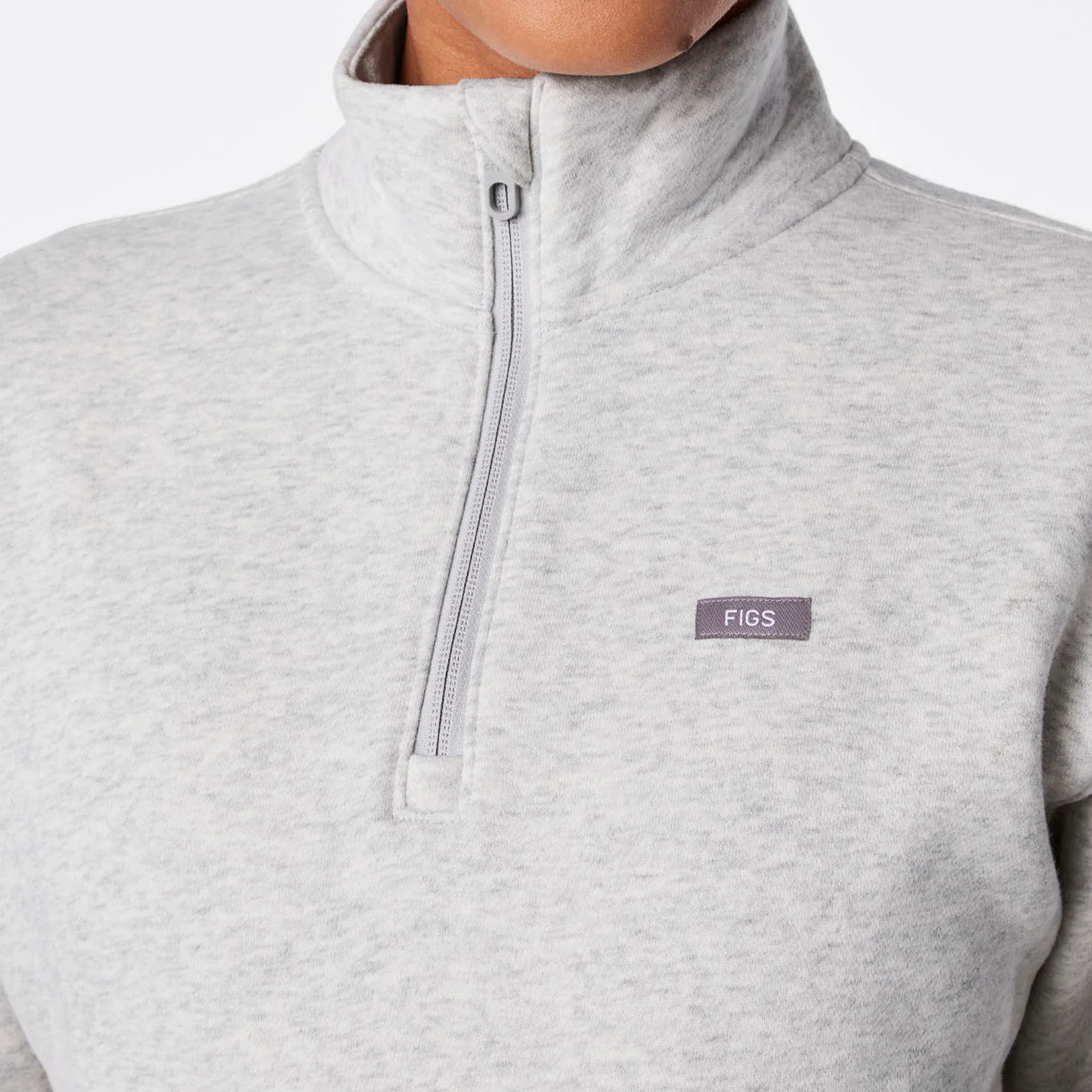 women's Heather Grey Off-Shift ¼ Zip - Sweatshirt™ - Image 6