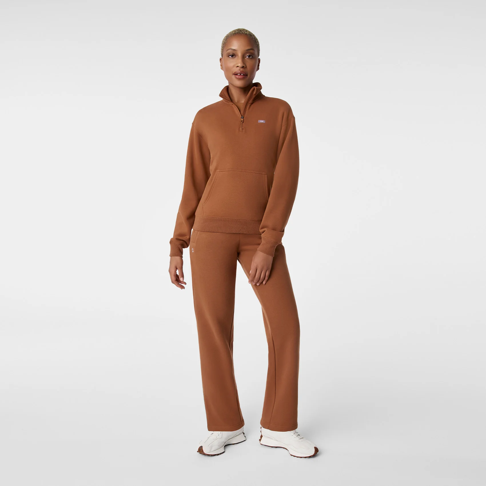 women's Mocha Off-Shift ¼ Zip - Sweatshirt™ - Image 2