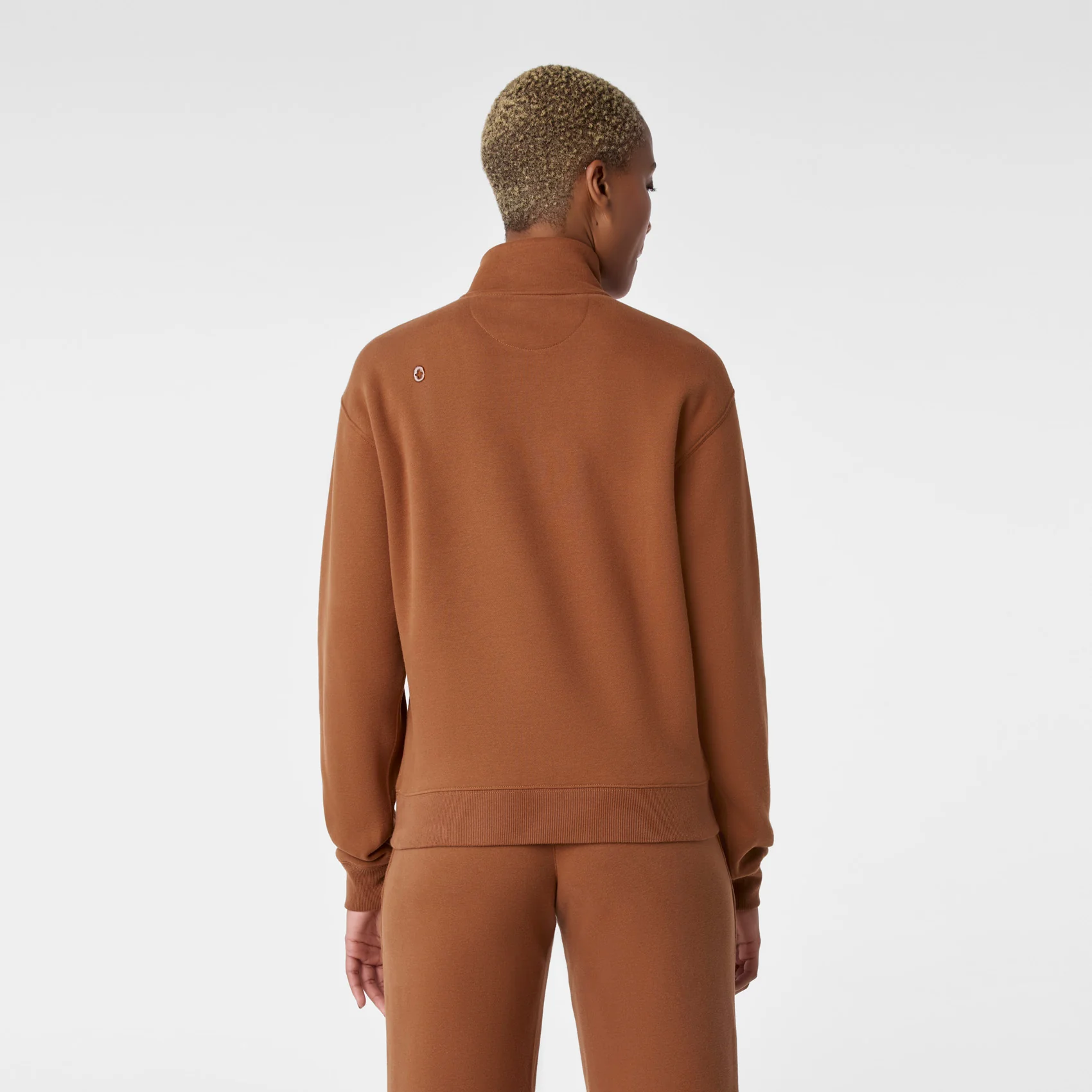 women's Mocha Off-Shift ¼ Zip - Sweatshirt™ - Image 4