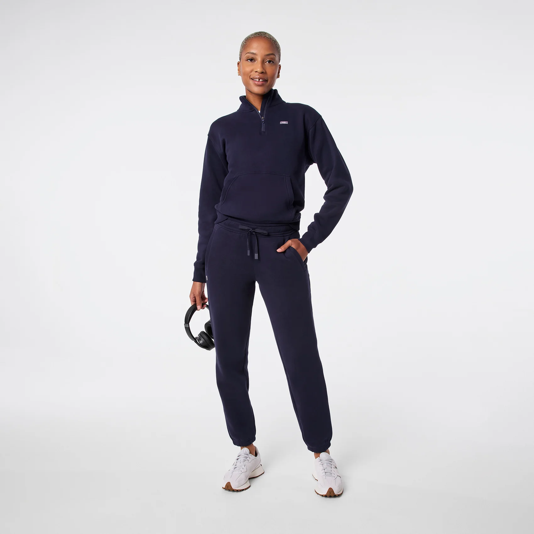 women's Navy Off-Shift ¼ Zip - Sweatshirt™ - Image 2
