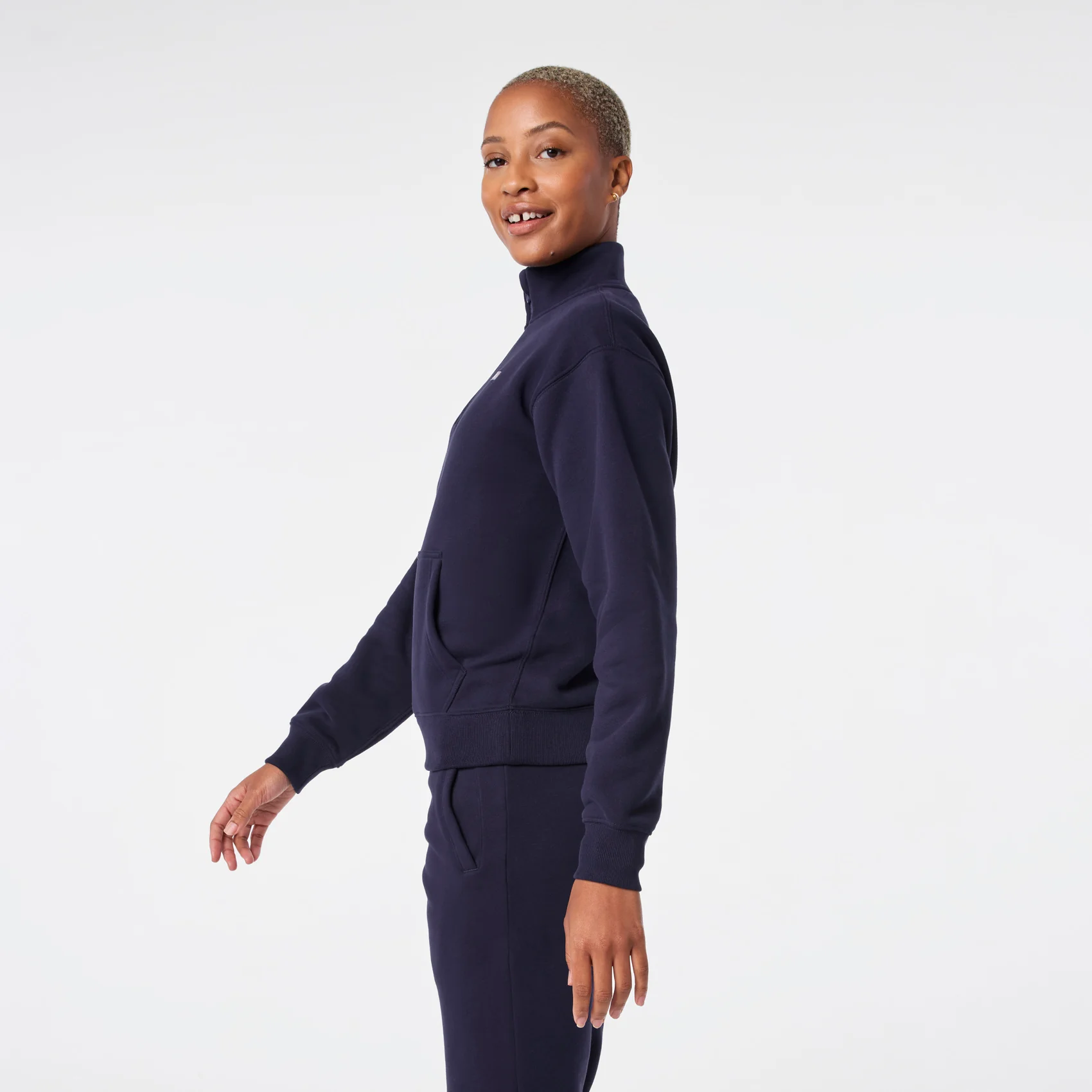 women's Navy Off-Shift ¼ Zip - Sweatshirt™ - Image 3
