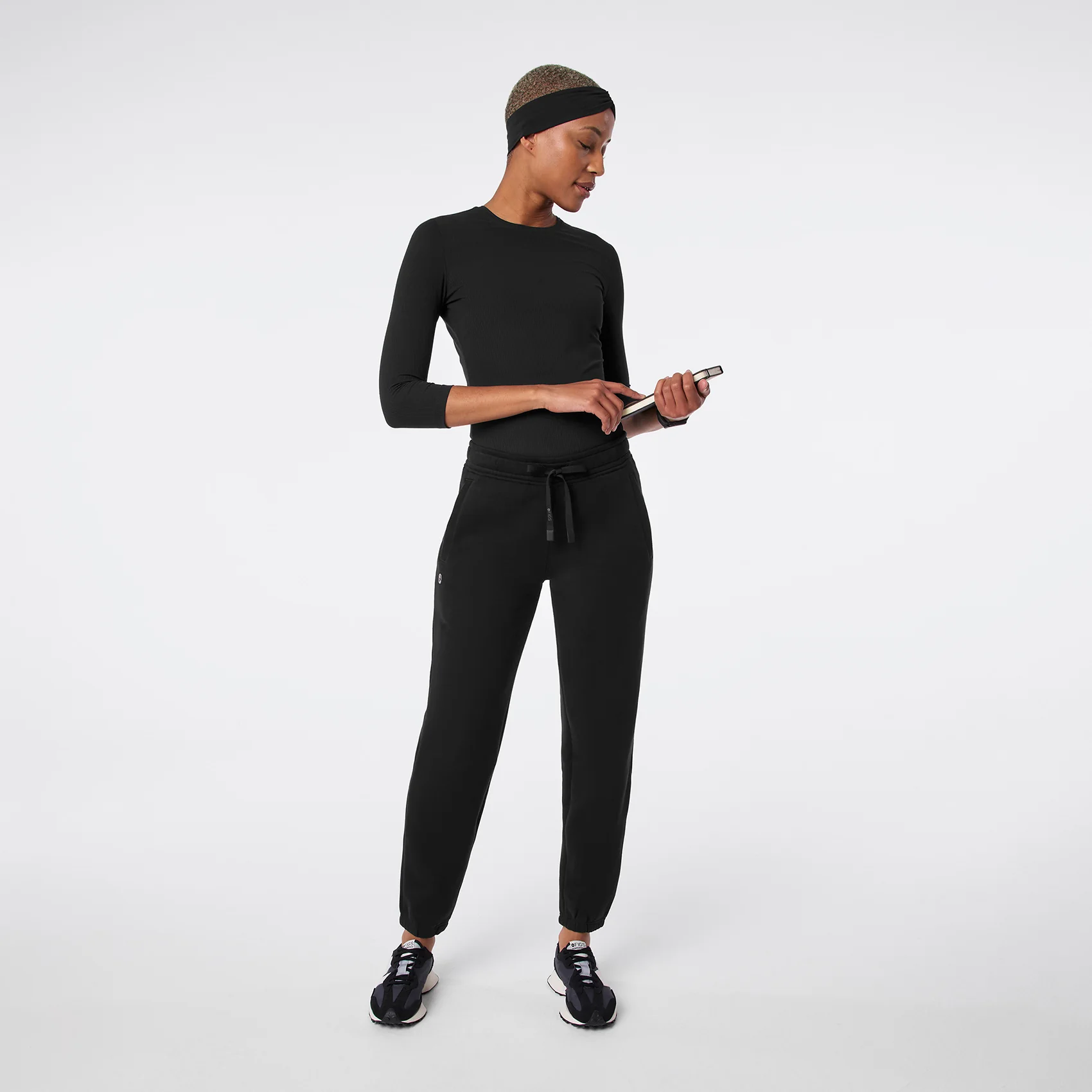 women's Black Off-Shift Relaxed - Jogger Sweatpant™ - Image 2