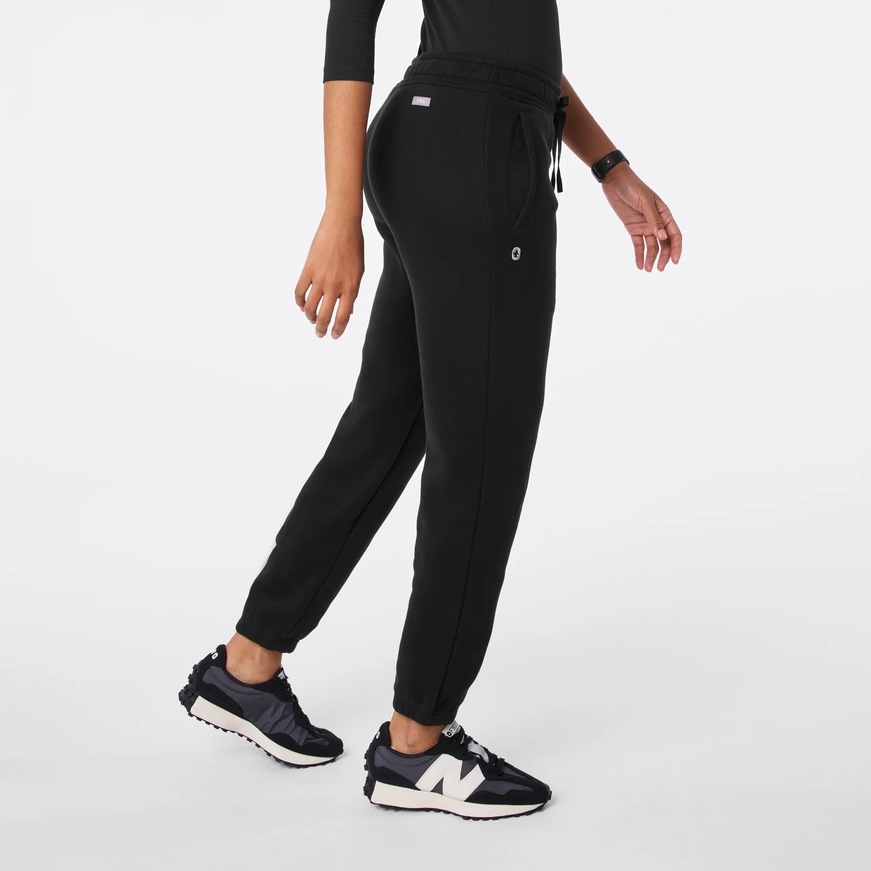 women's Black Off-Shift Relaxed - Jogger Sweatpant™ - Image 3
