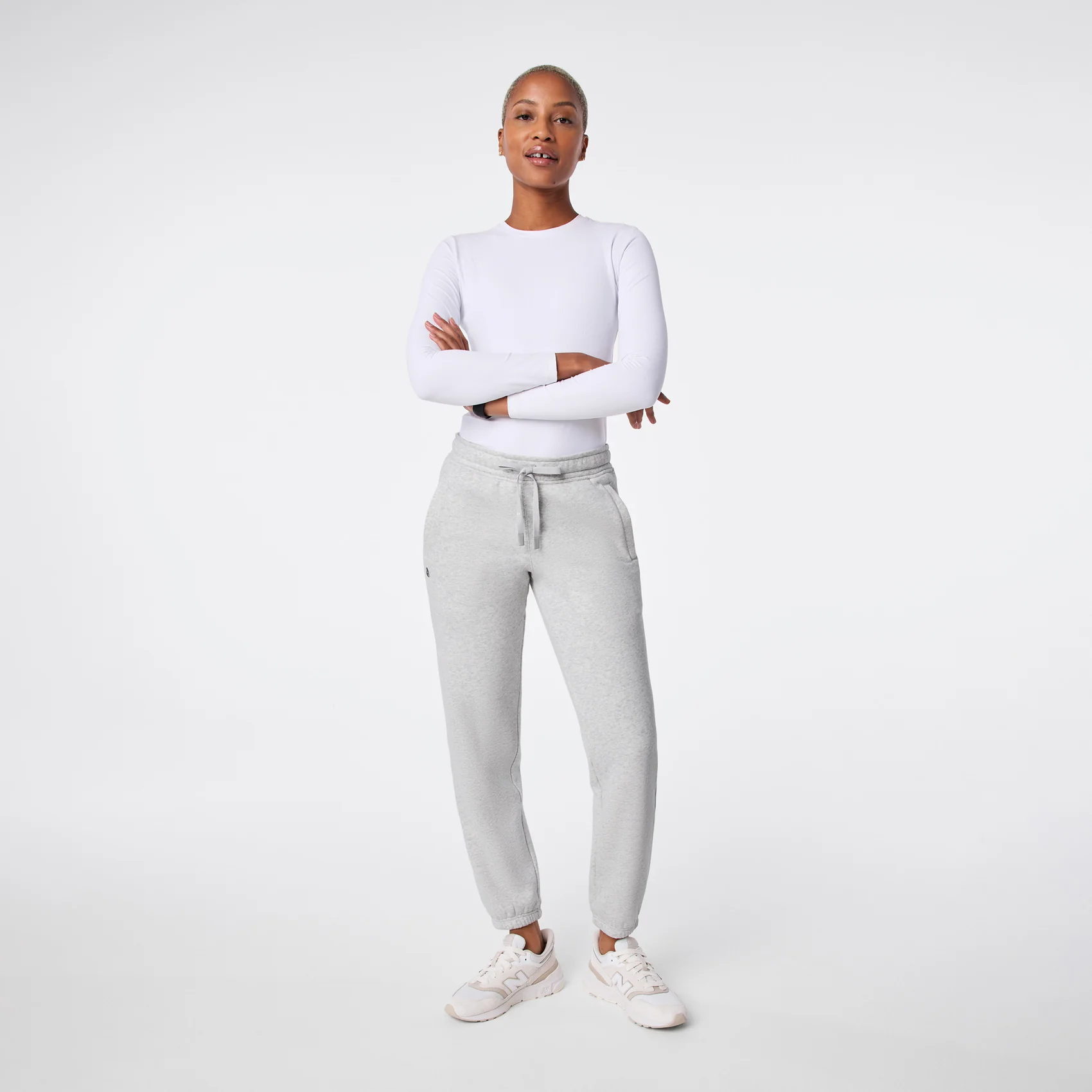 women's Heather Grey Off-Shift Relaxed - Jogger Sweatpant™ - Image 2
