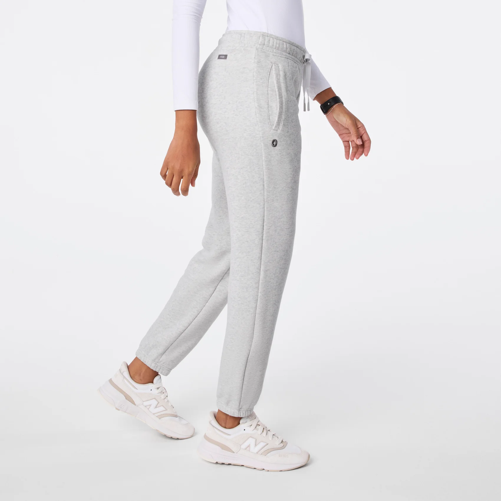 women's Heather Grey Off-Shift Relaxed - Jogger Sweatpant™ - Image 3