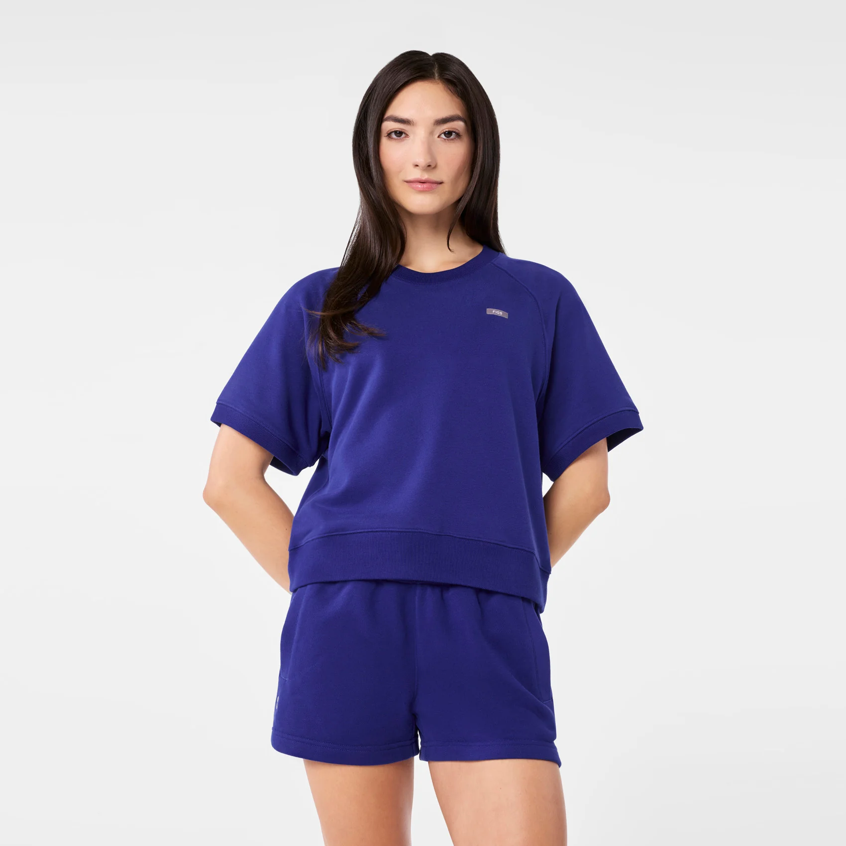women's Deep Royal Blue Off-Shift - Shortsleeve Sweatshirt™