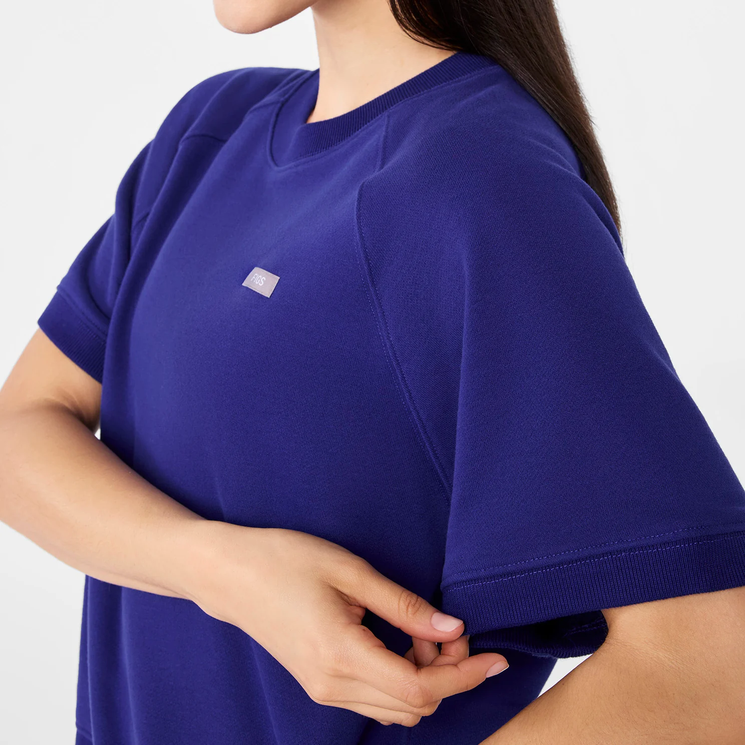 women's Deep Royal Blue Off-Shift - Shortsleeve Sweatshirt™ - Image 6
