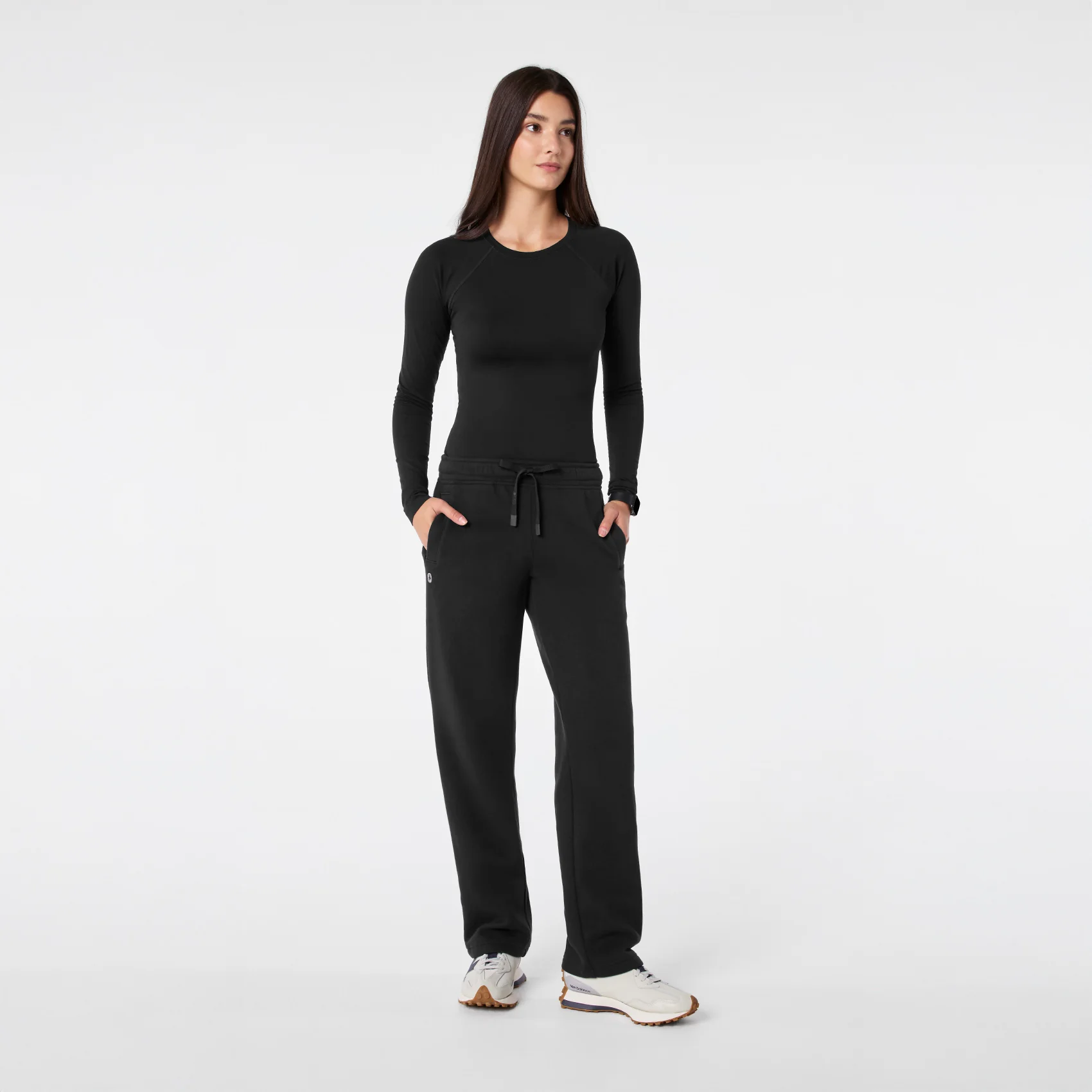 women's Black Off-Shift Straight Leg - Sweatpant™ - Image 2