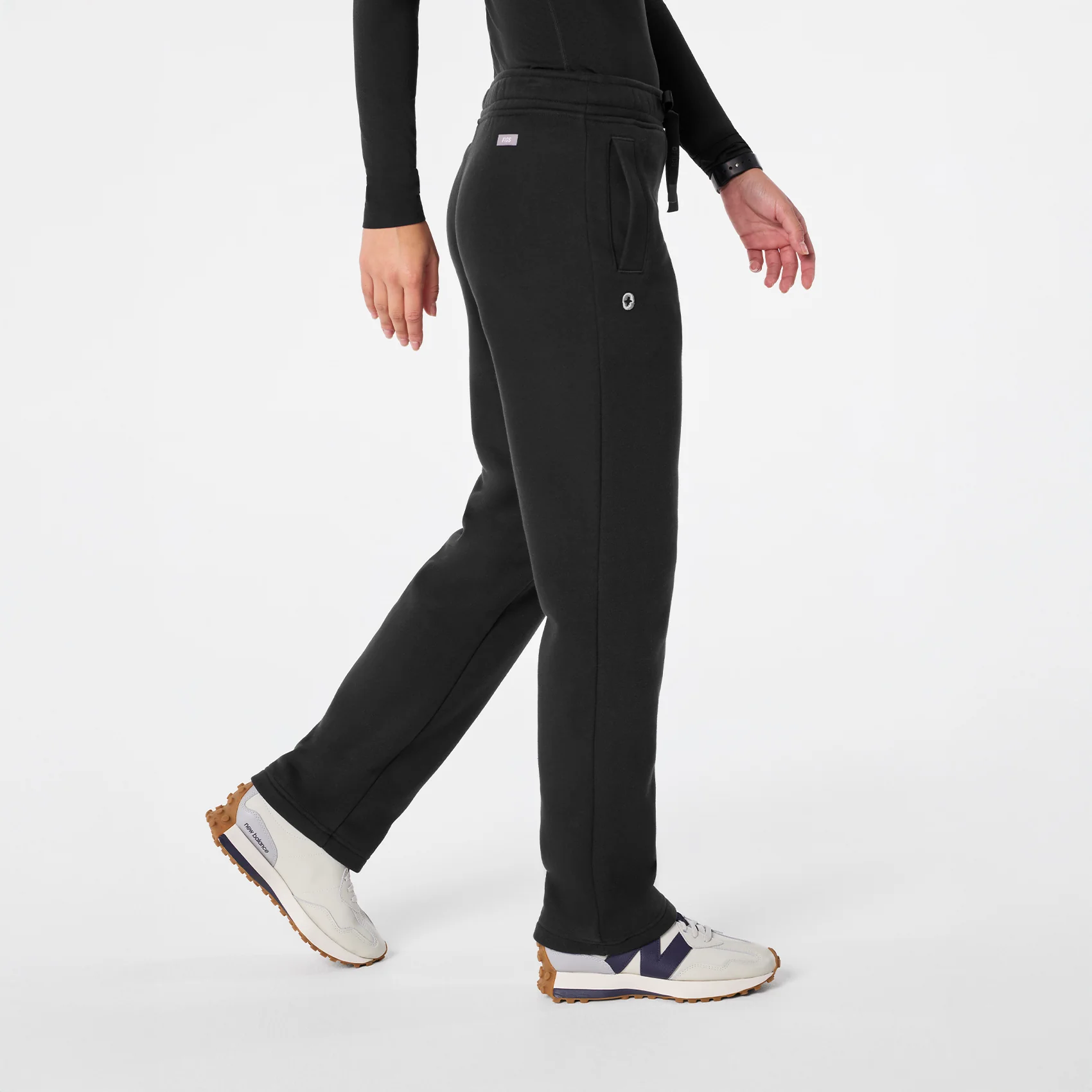 women's Black Off-Shift Straight Leg - Sweatpant™ - Image 3