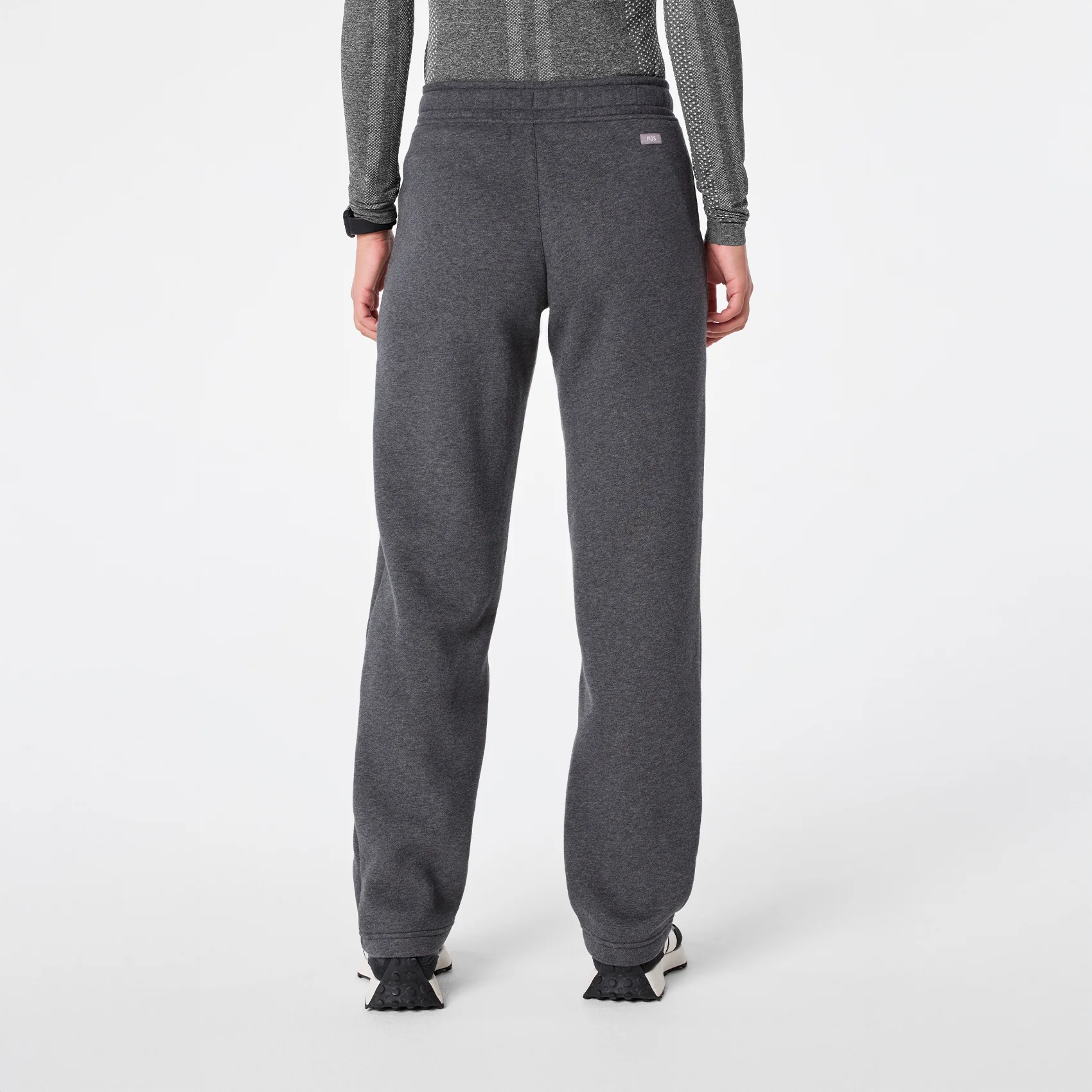 women's Charcoal Heather Grey Off-Shift Straight Leg - Sweatpant™ - Image 4