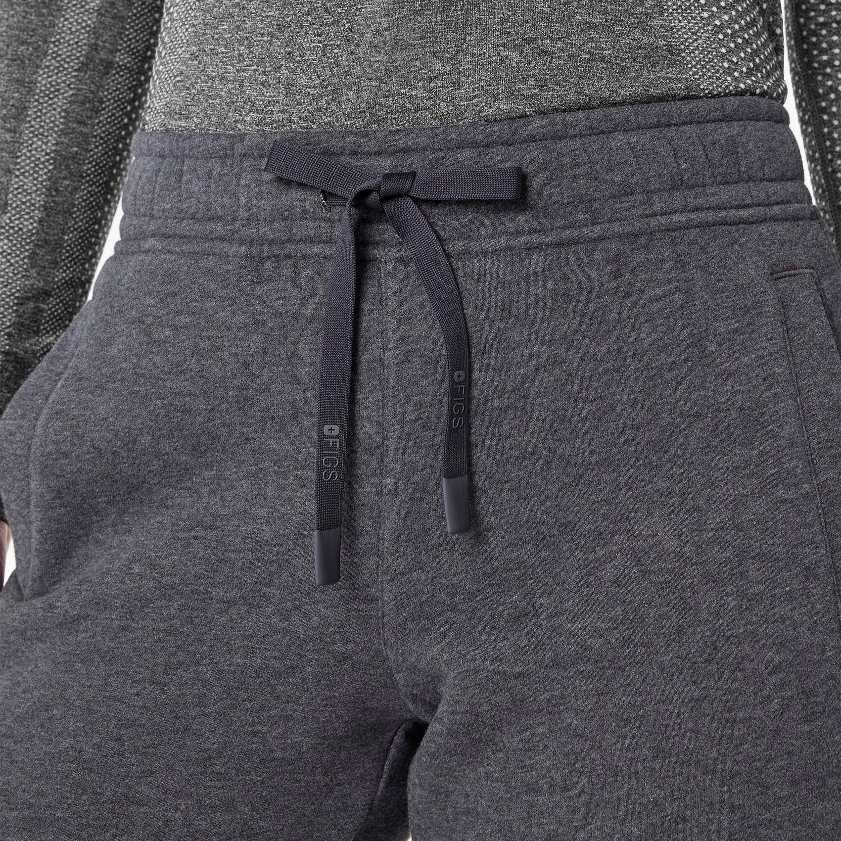 women's Charcoal Heather Grey Off-Shift Straight Leg - Sweatpant™ - Image 6