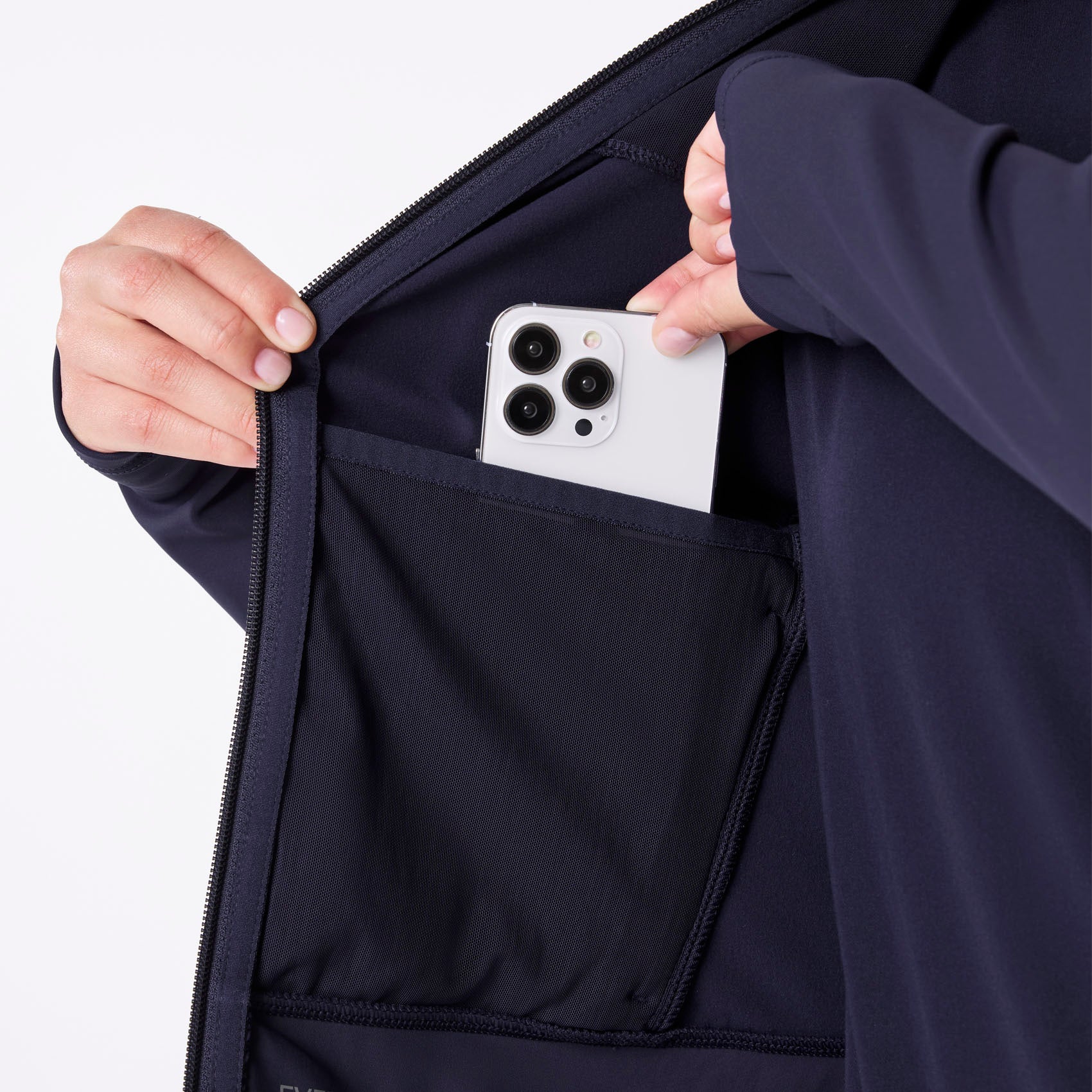 women's Navy On-Shift ContourKnit Cropped Jacket™ - Image 10