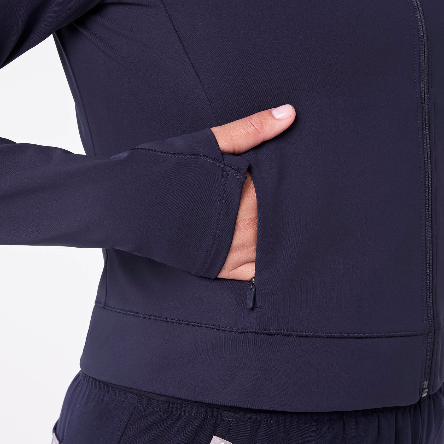women's Navy On-Shift ContourKnit Cropped Jacket™ - Image 8