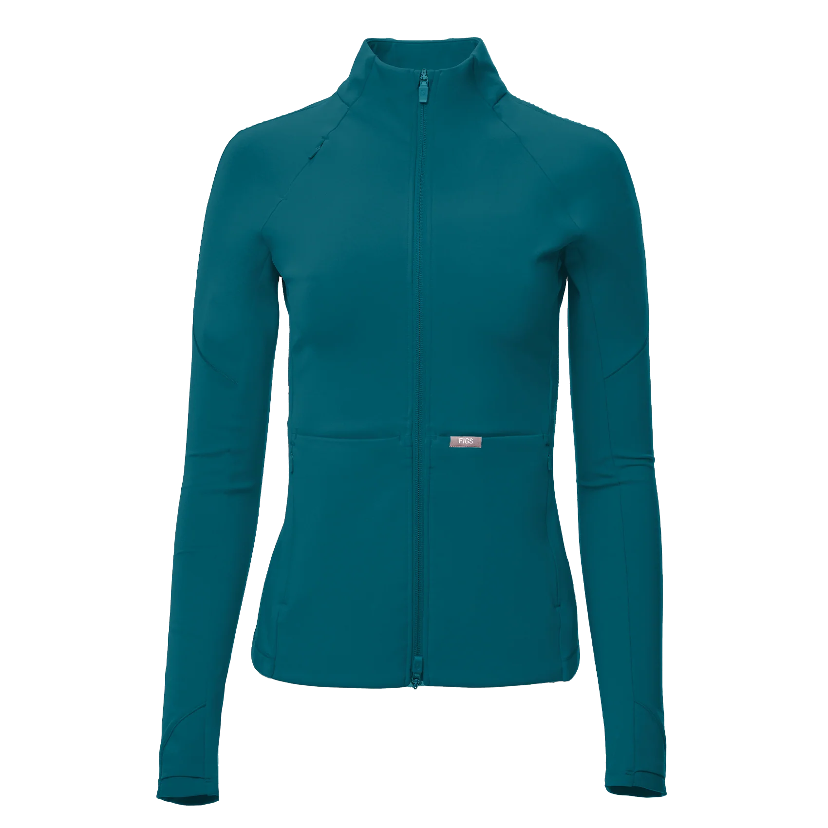 women's Caribbean Blue On-Shift ContourKnit Scrub Jacket™ - Image 14