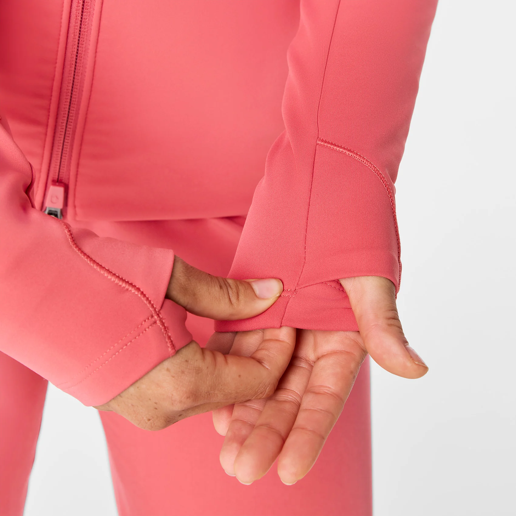women's Pulmonary Pink On-Shift ContourKnit Scrub Jacket™ - Image 10