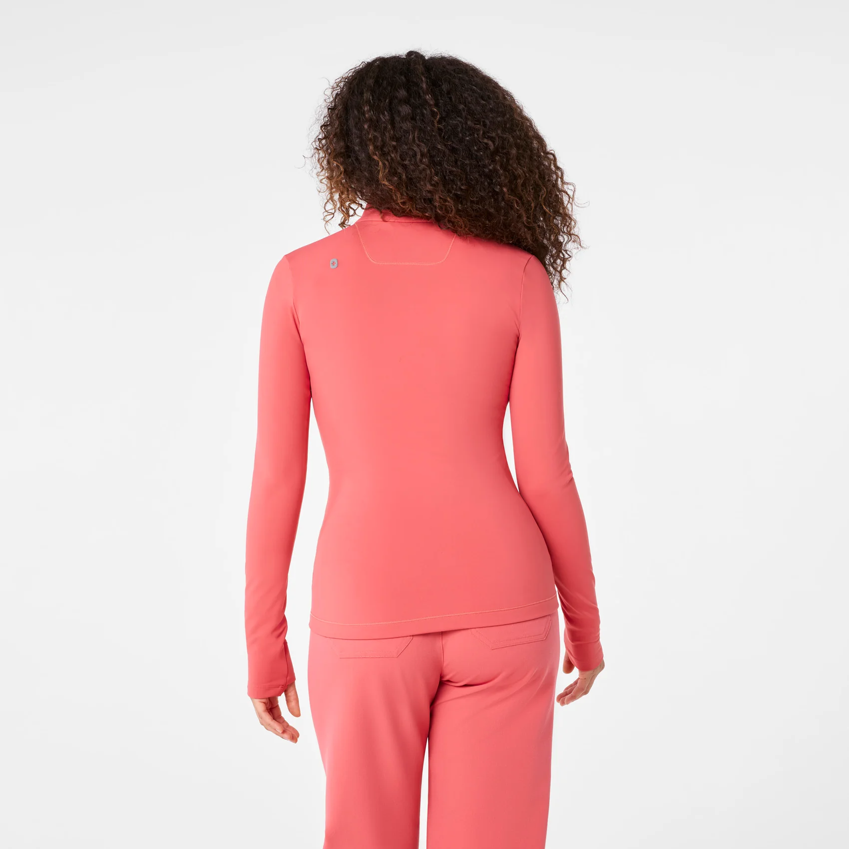 women's Pulmonary Pink On-Shift ContourKnit Scrub Jacket™ - Image 4