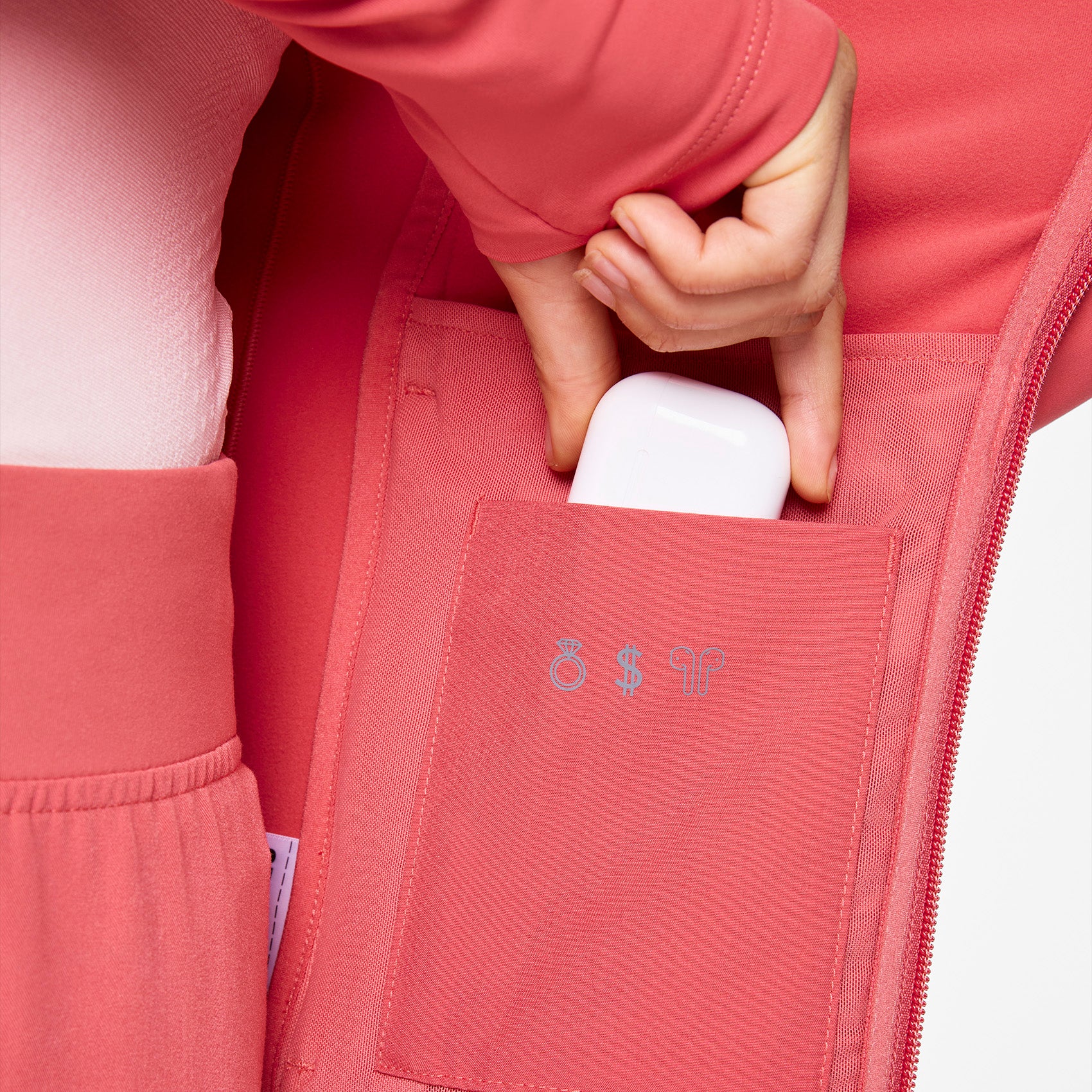 women's Pulmonary Pink On-Shift ContourKnit Scrub Jacket™ - Image 9