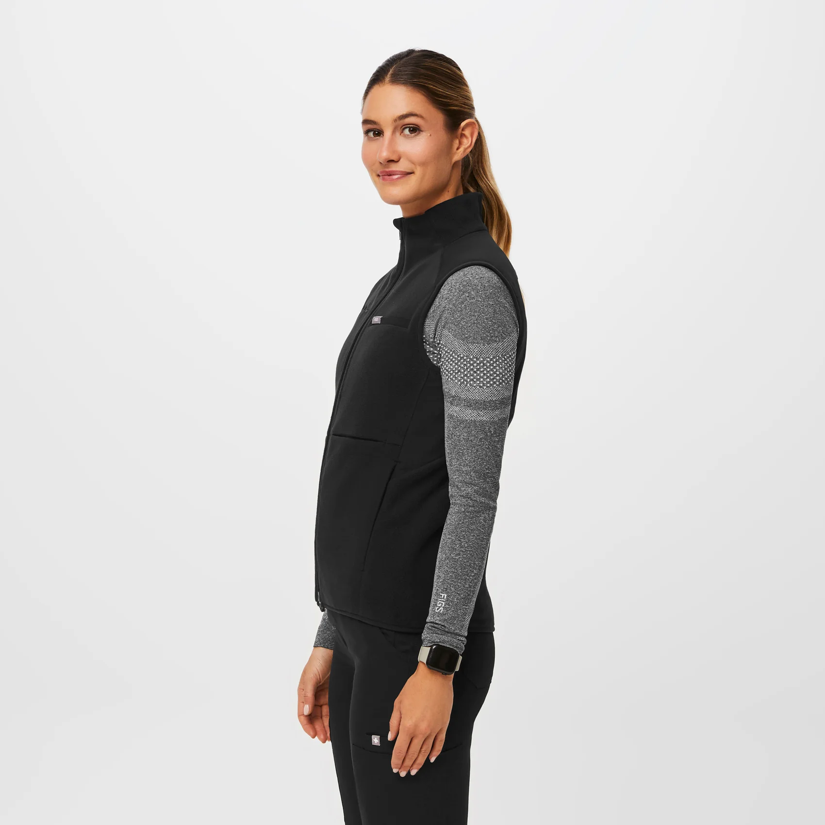Women's Black On-Shift⢠- Fleece Vest - Image 3