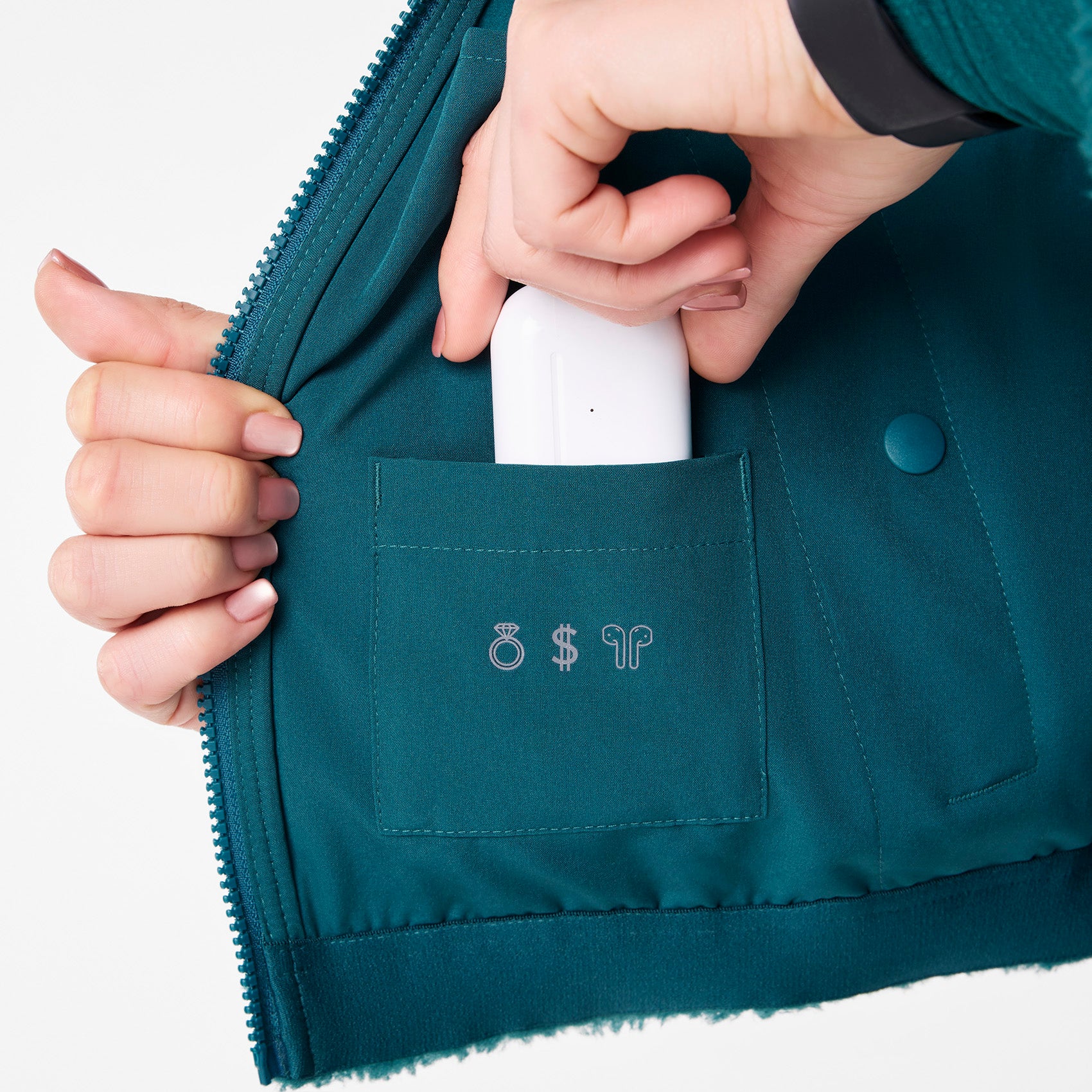 women's Caribbean Blue On-Shift High Pile - Bomber Jacket™ - Image 9