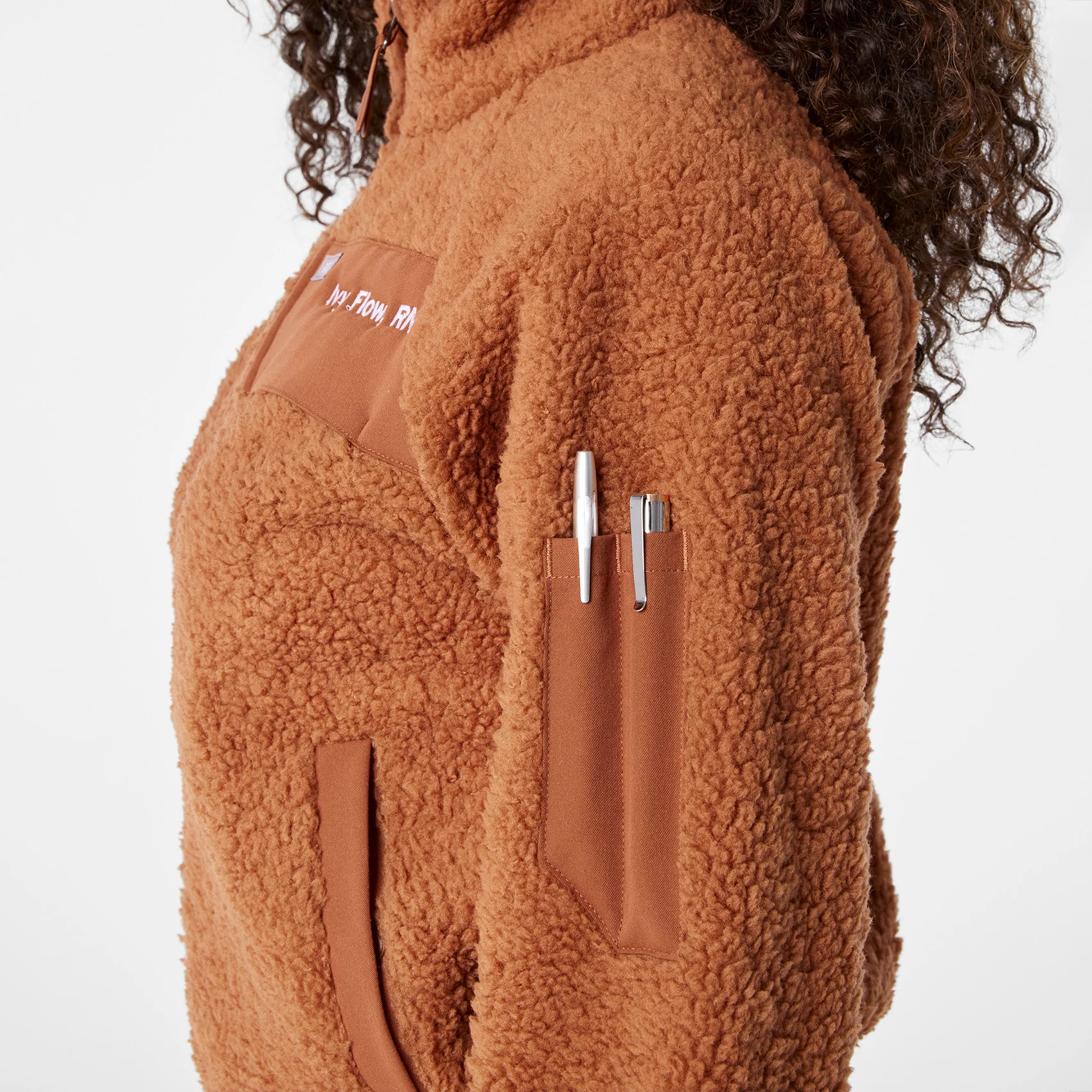 women's Mocha On-Shift High Pile - Bomber Jacket™ - Image 7