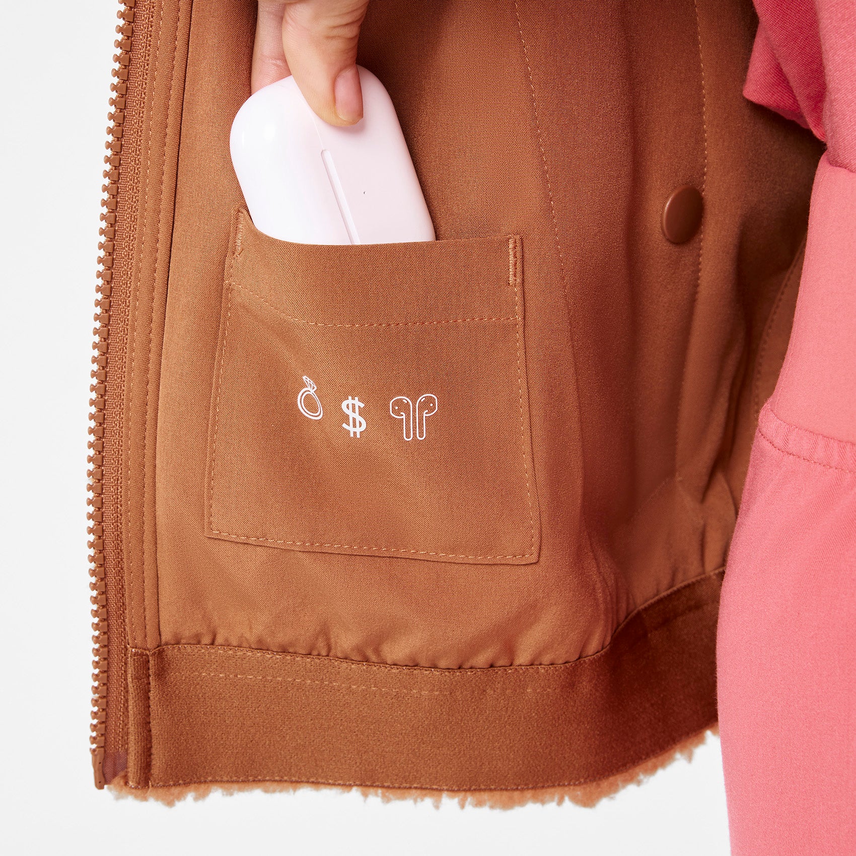 women's Mocha On-Shift High Pile - Bomber Jacket™ - Image 8