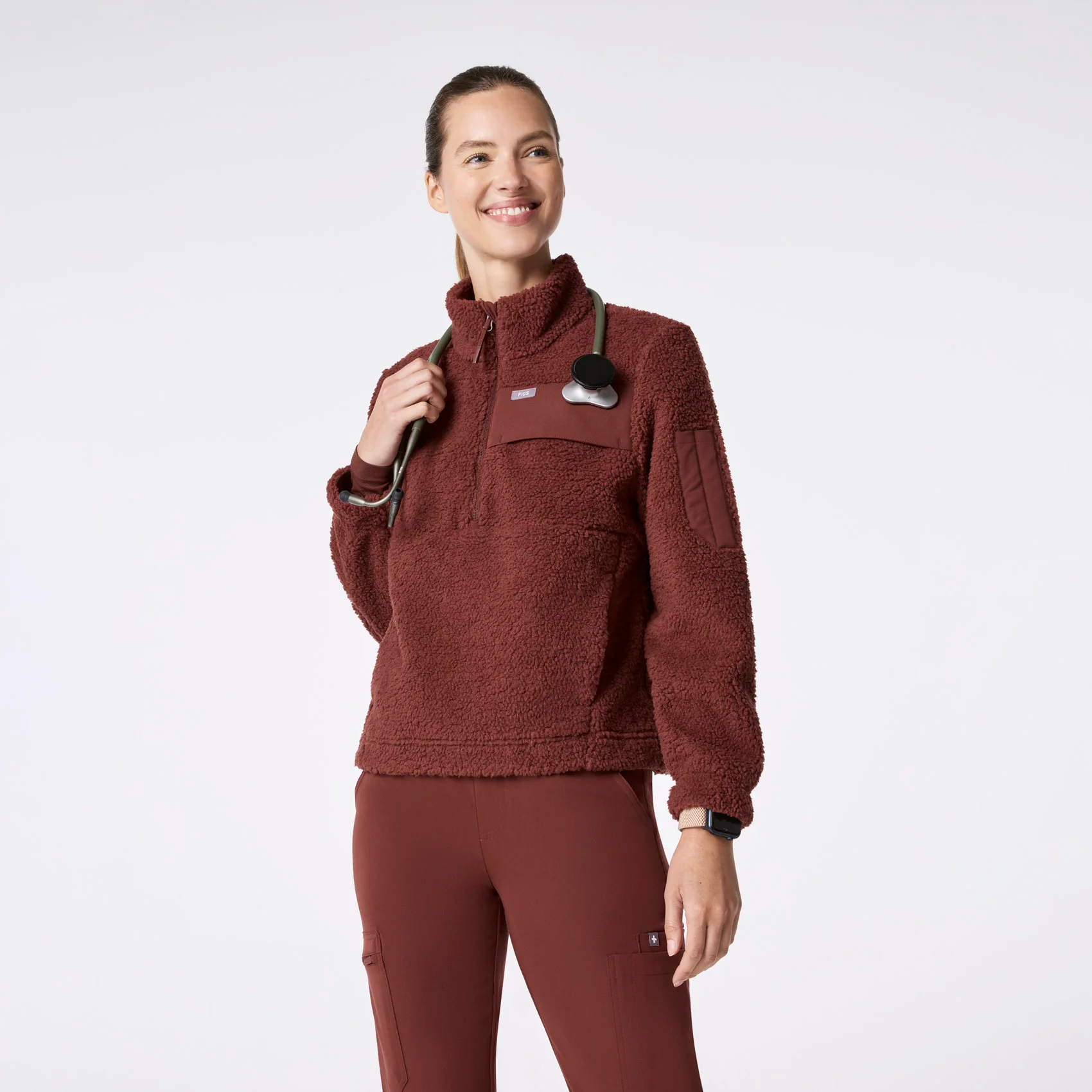 women's Walnut On-Shift High Pile - Fleece Pullover Jacket™