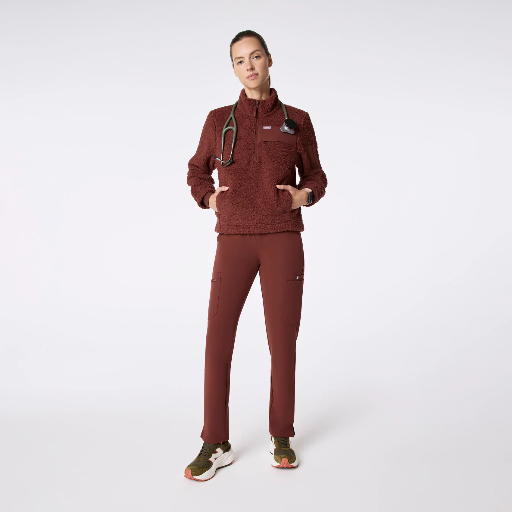 women's Walnut On-Shift High Pile - Fleece Pullover Jacket™ - Image 2