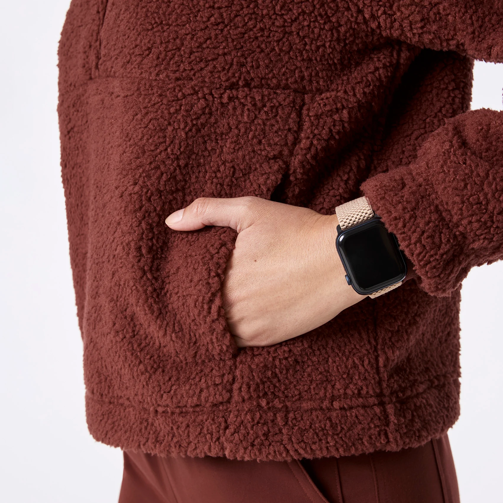women's Walnut On-Shift High Pile - Fleece Pullover Jacket™ - Image 8
