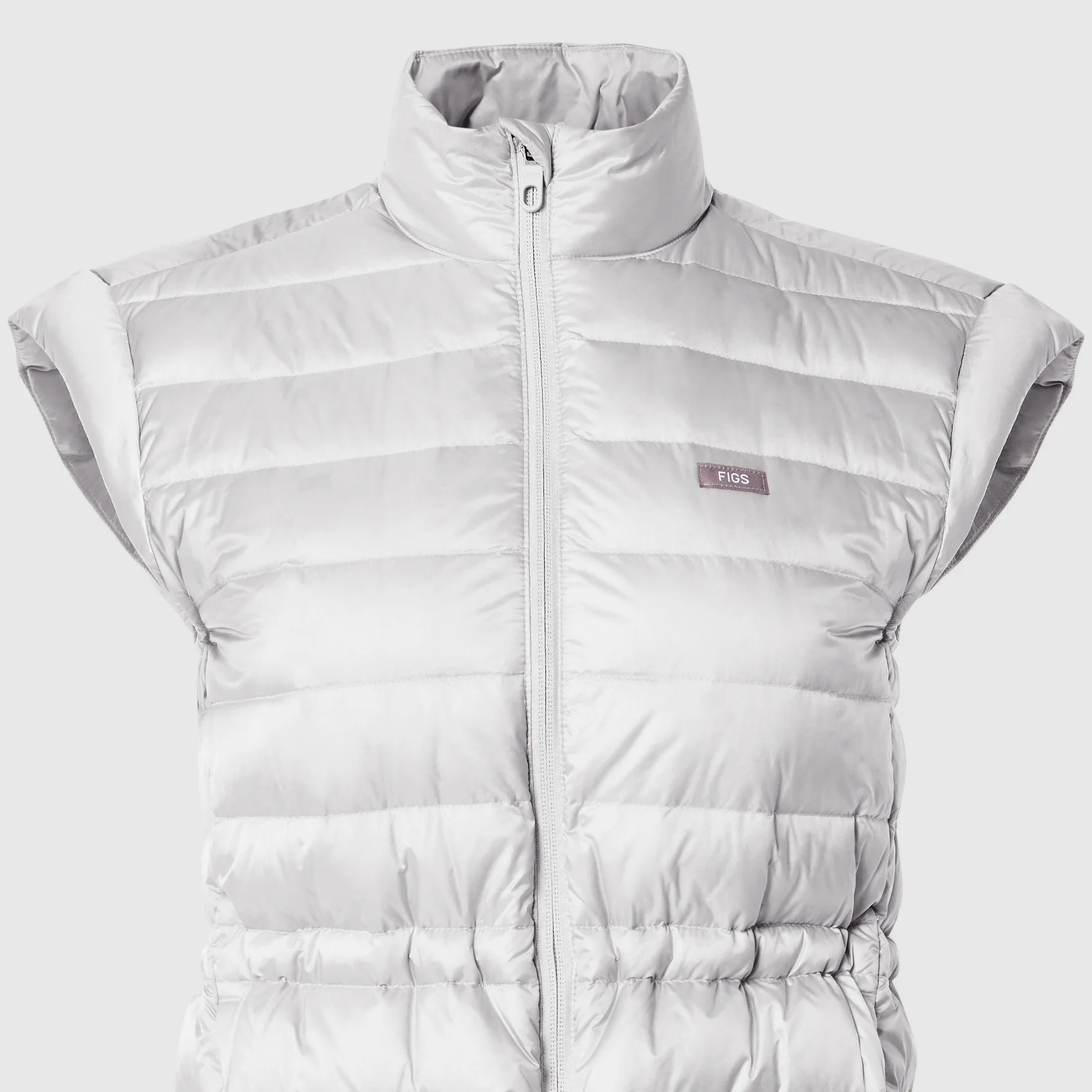 women's Silver Frost On-Shift Metallic Puffer Vest - Image 9