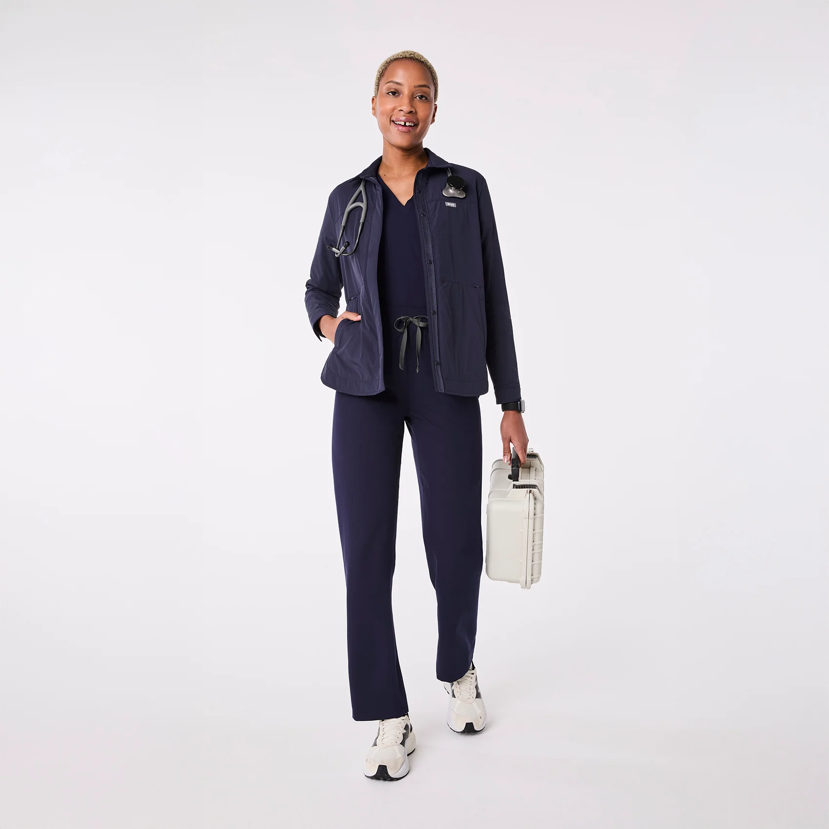 women's Navy On-Shift Float - Shacket™ - Image 2