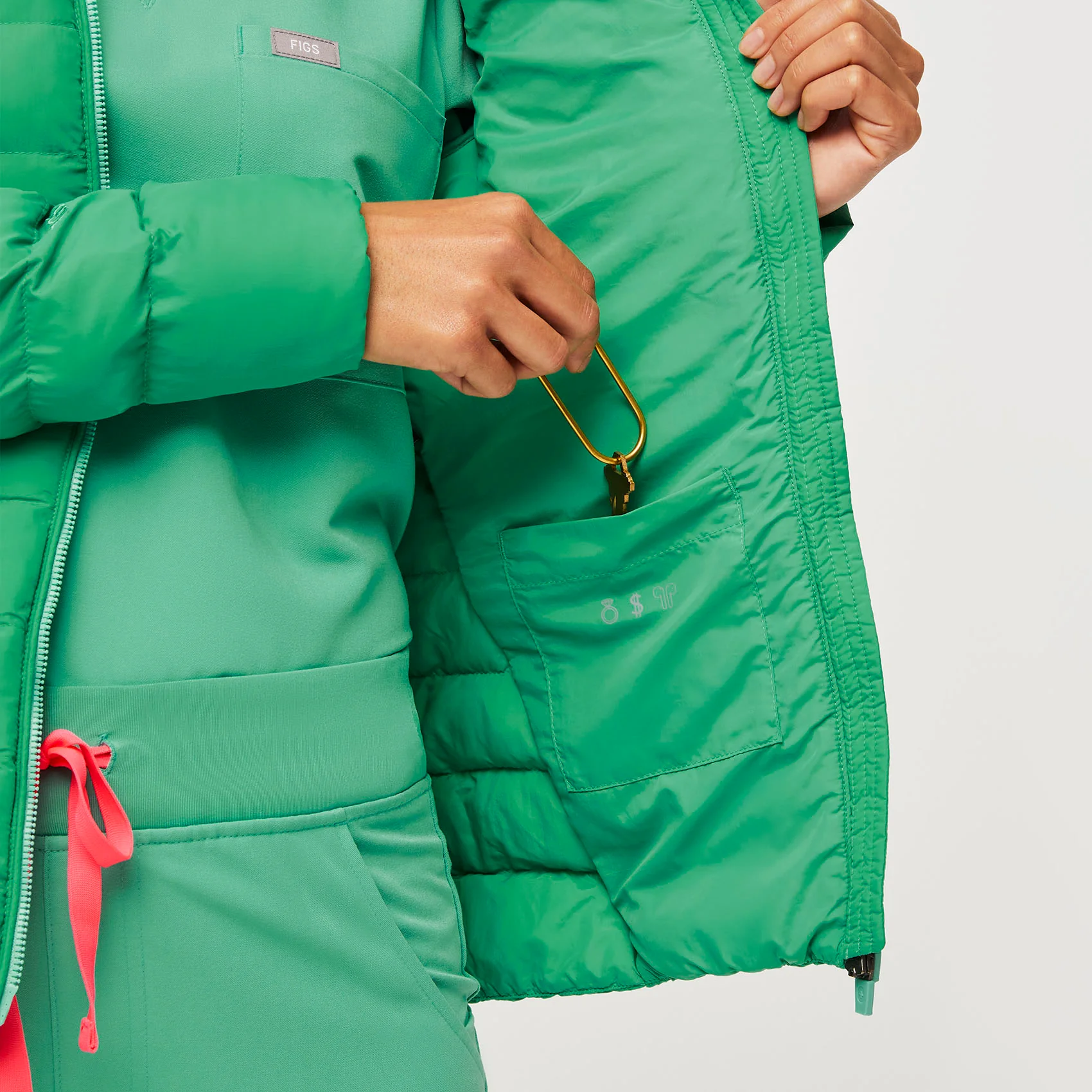 women's Surgical Green On-Shift™ Packable - Puffer Jacket - Image 10