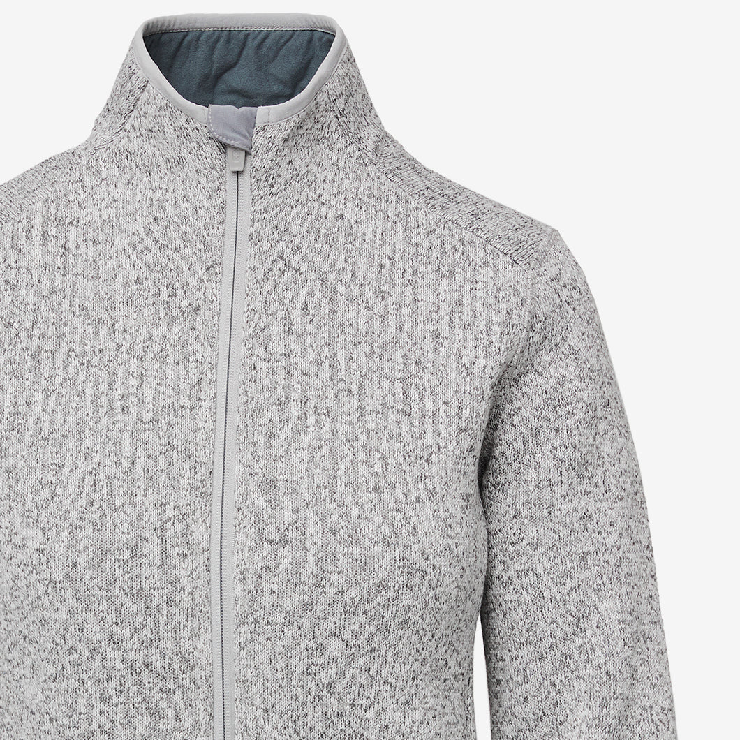 women's Heather Light Grey On-Shift™ - Sweater Knit Jacket - Image 7