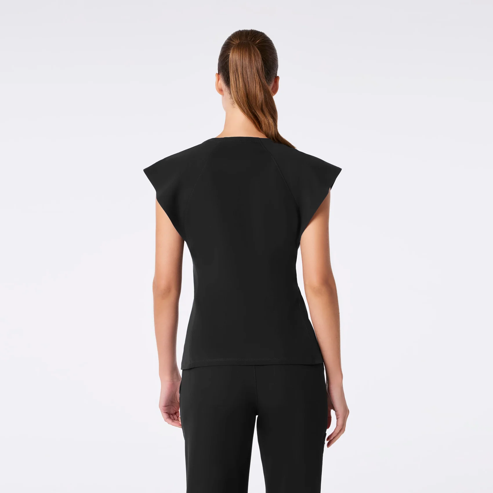 women's Black Orillia Slim Scoop Neck - Scrub Top - Image 4