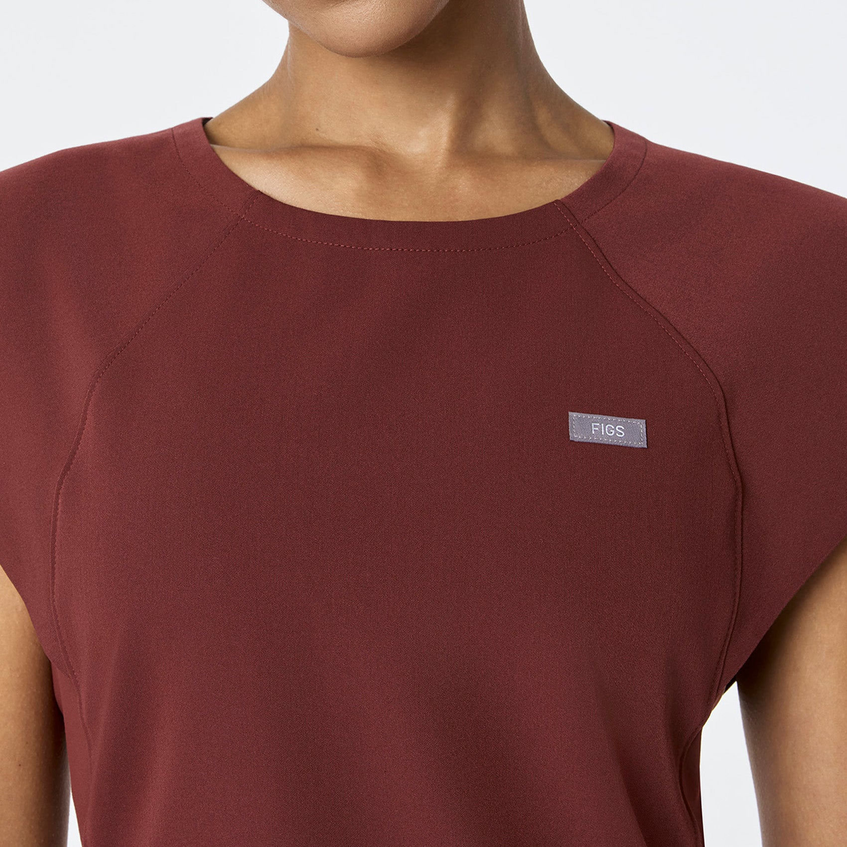 women's Walnut Orillia Slim Scoop Neck - Scrub Top - Image 6
