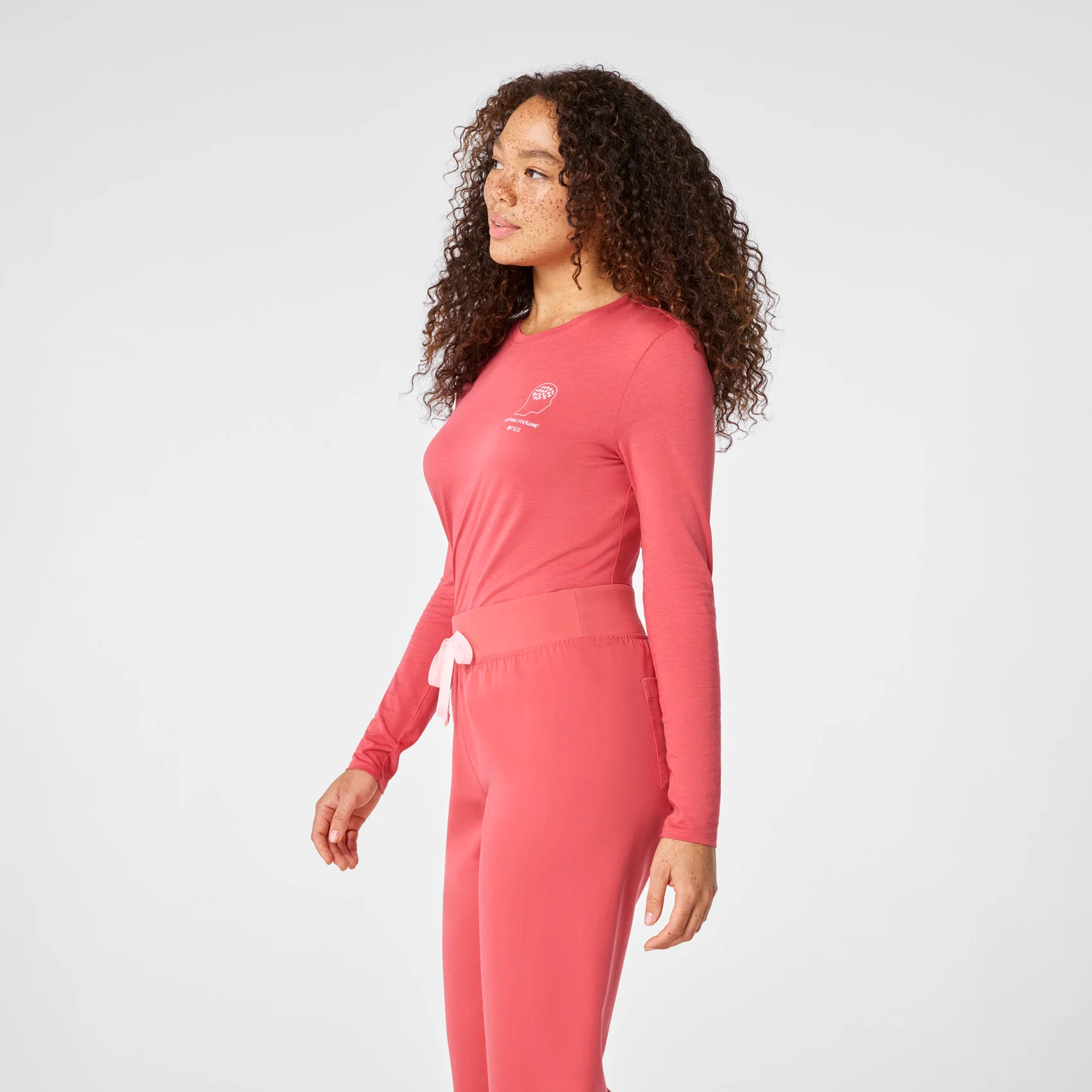 women's Pulmonary Pink Oxytocin Overload Supersoft - Longsleeve Underscrub - Image 4