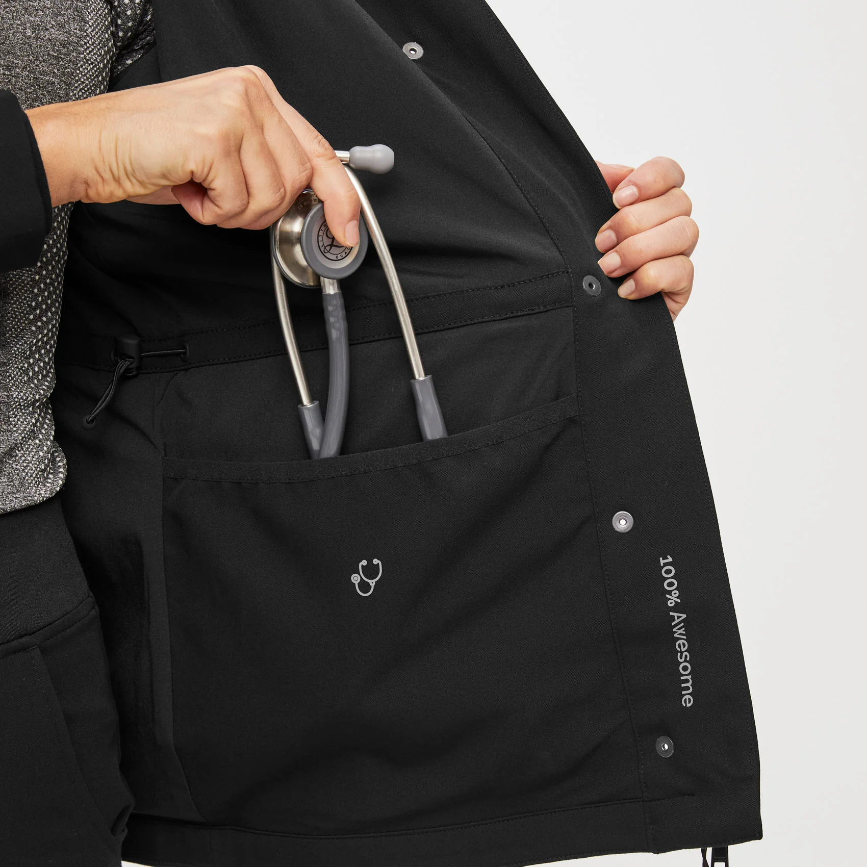Women's Black Page - Scrub Jacket - Image 7