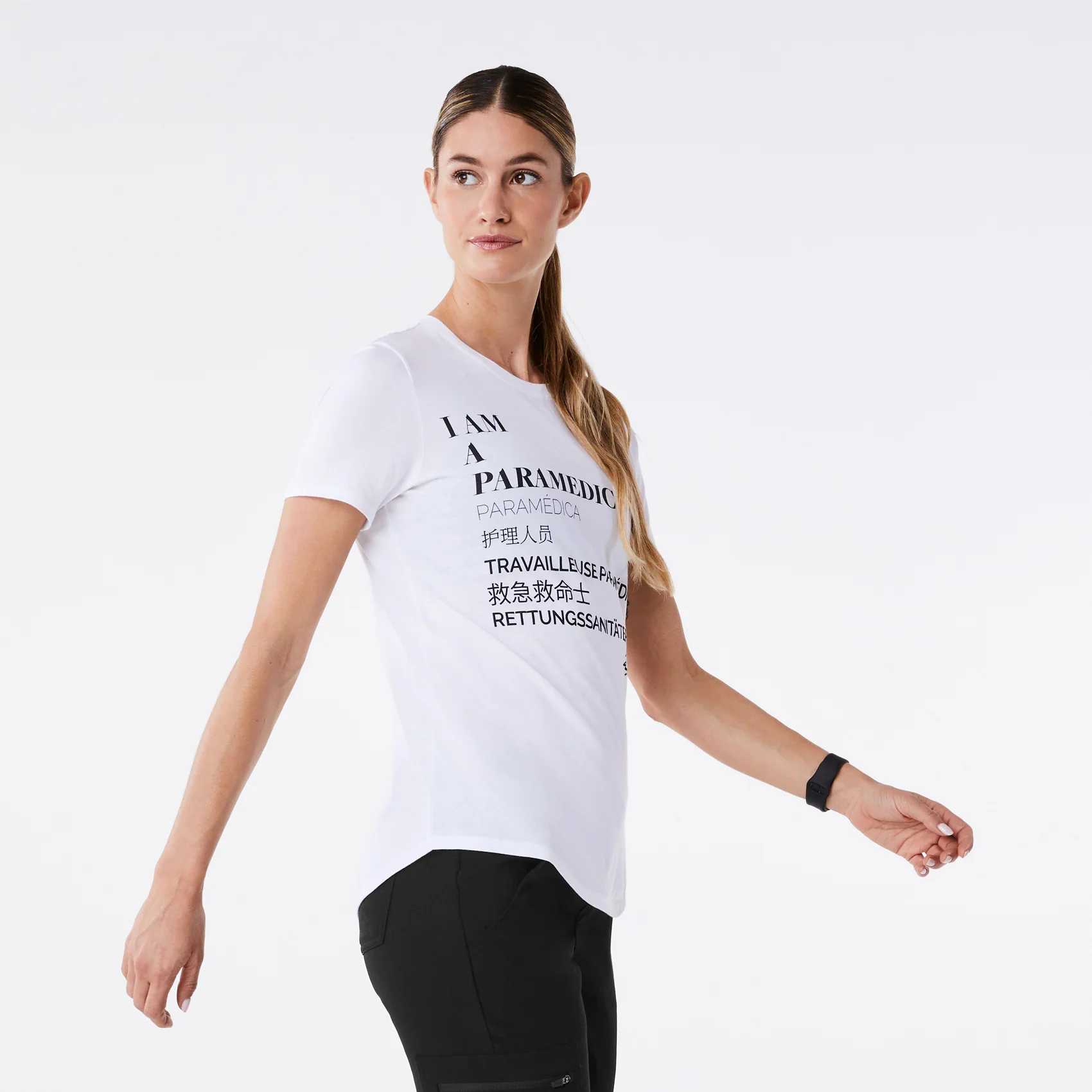 women's White Paramedic Supersoft - Shortsleeve Underscrub - Image 3