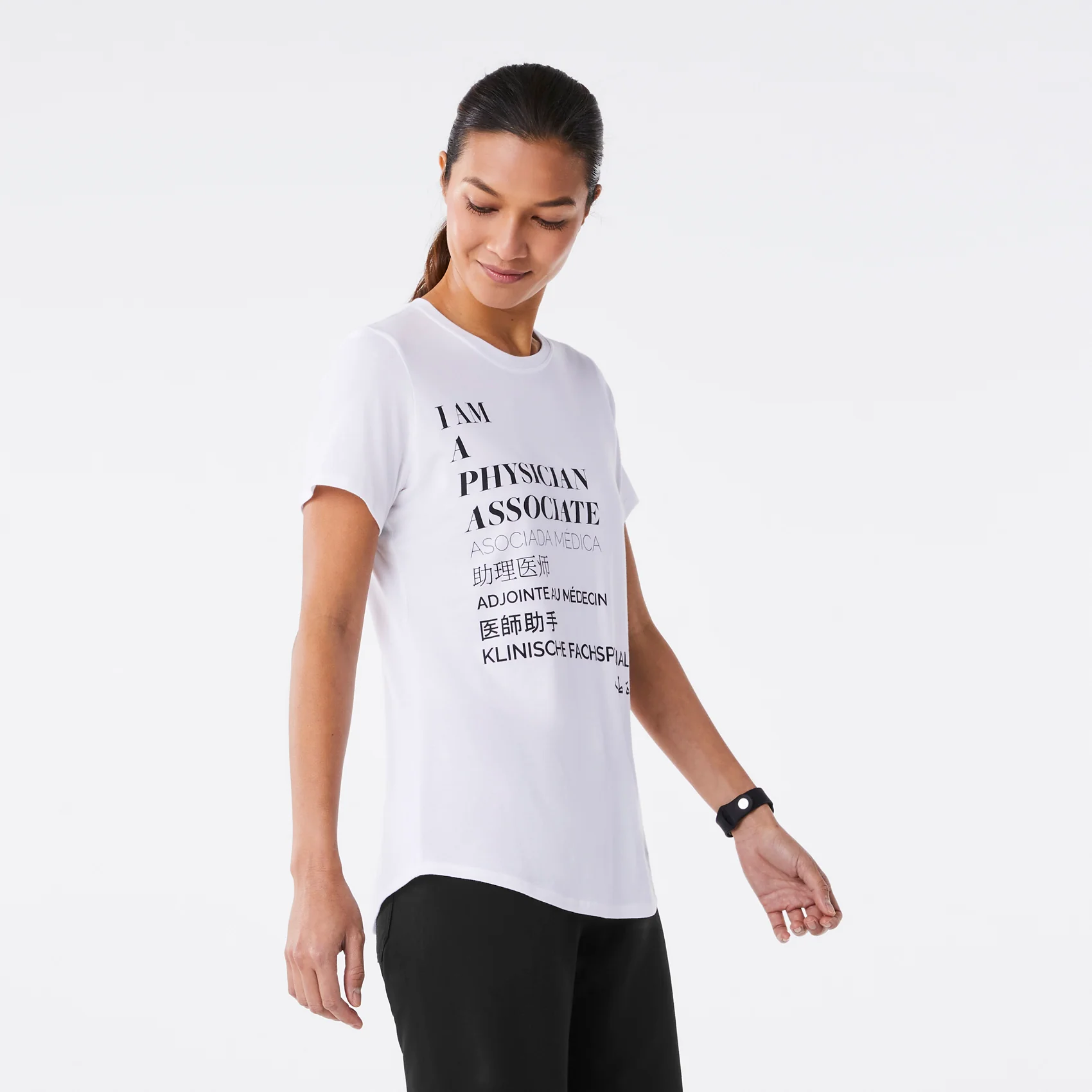women's White Physician Associate Supersoft - Shortsleeve Underscrub - Image 3