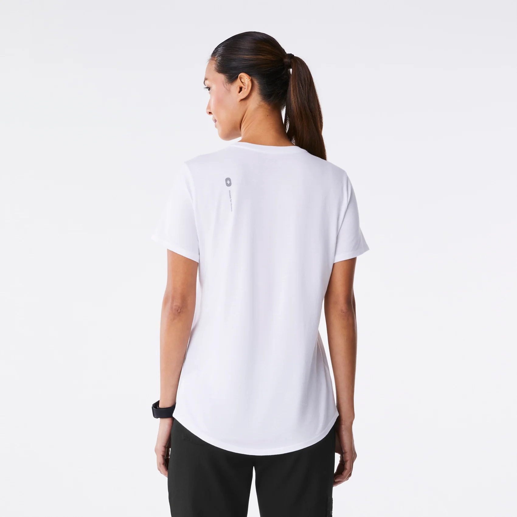 women's White Physician Associate Supersoft - Shortsleeve Underscrub - Image 4