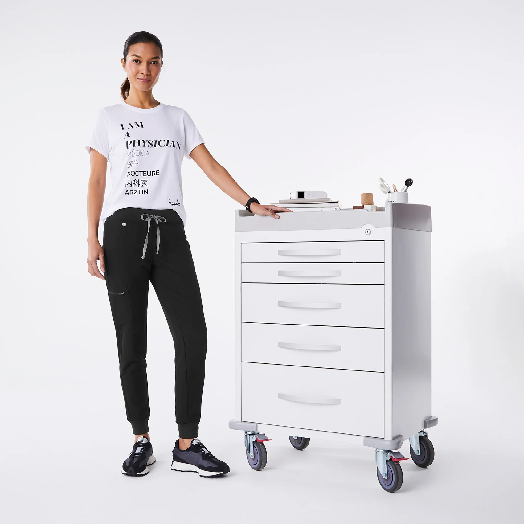 women's White Physician Supersoft - Shortsleeve Underscrub - Image 2