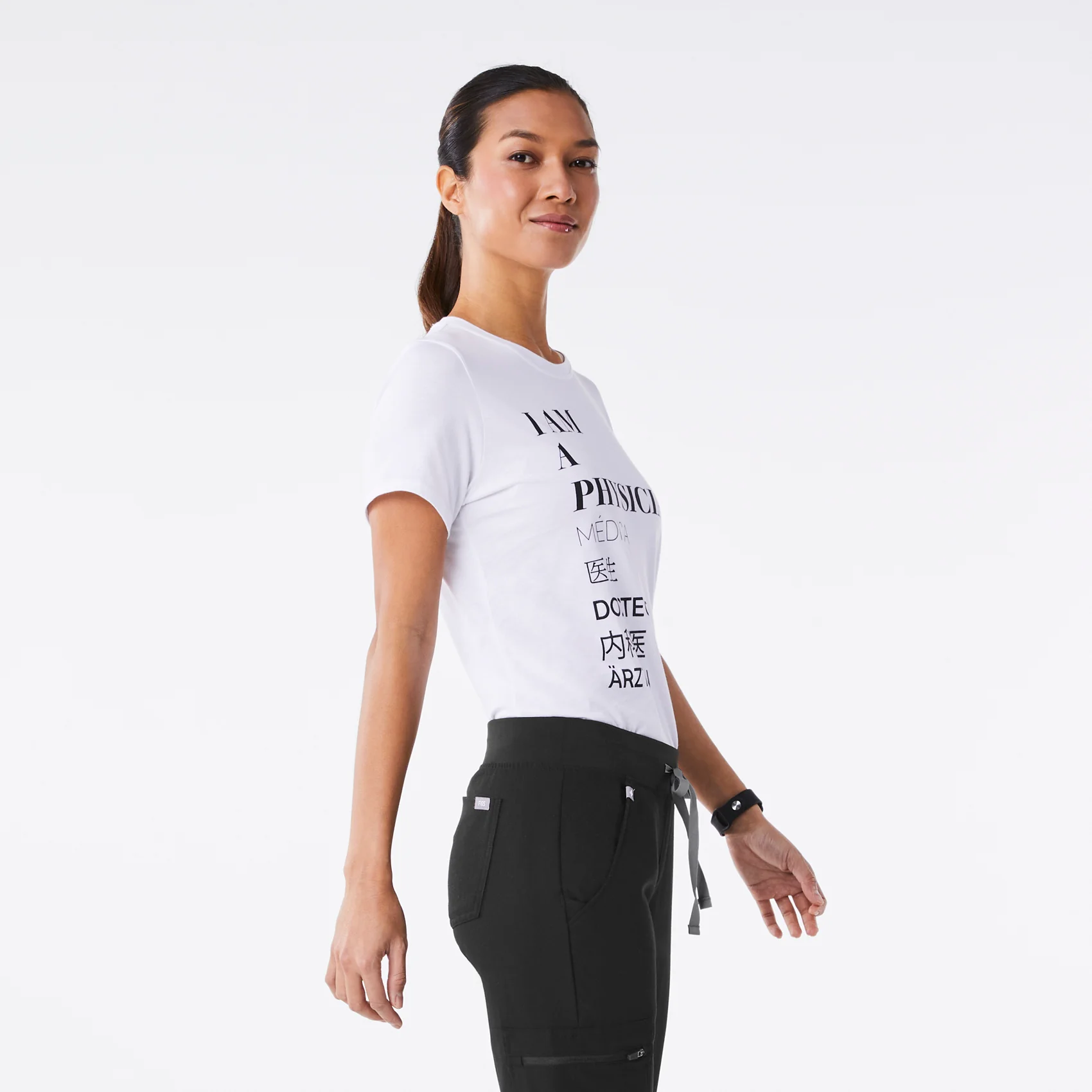 women's White Physician Supersoft - Shortsleeve Underscrub - Image 3