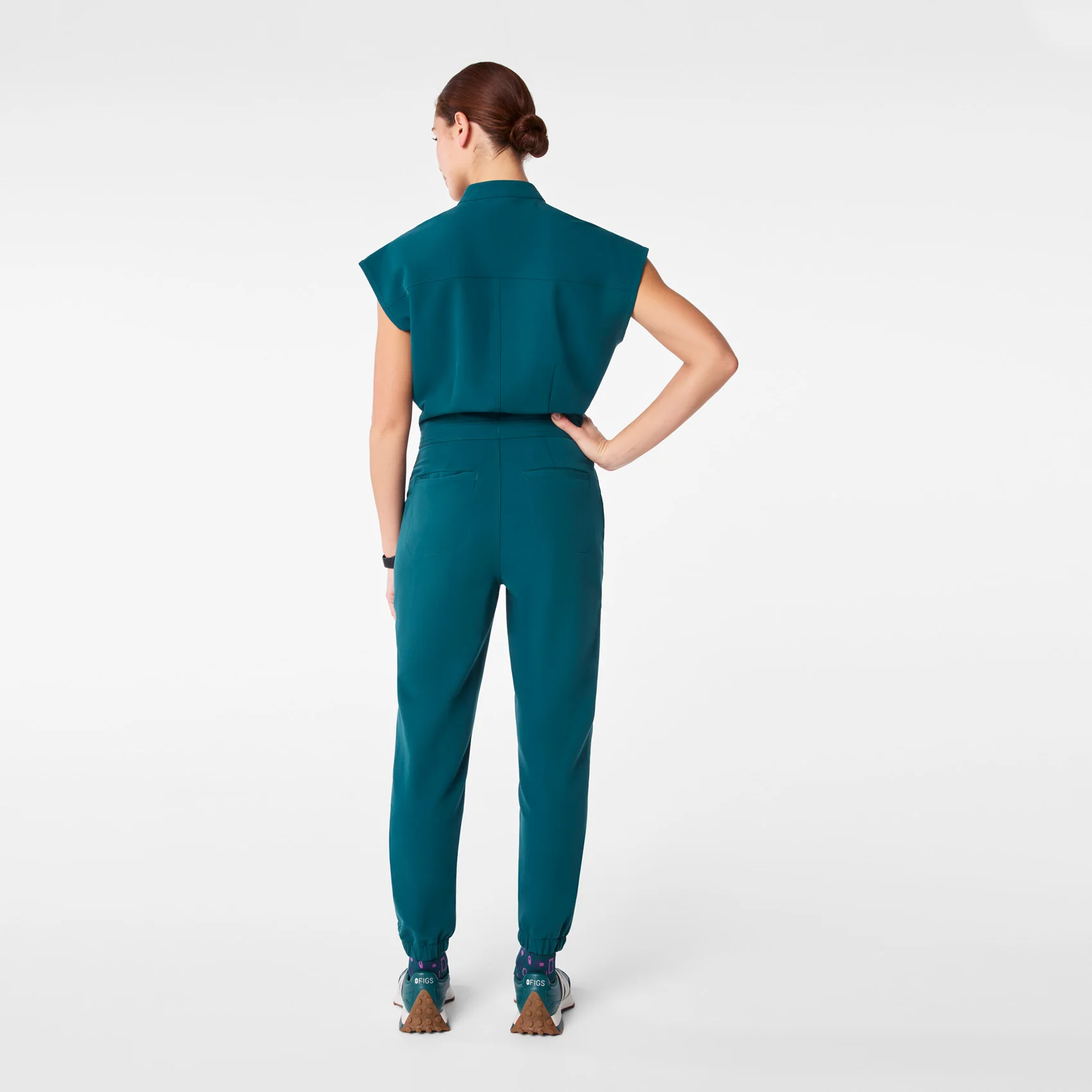 women's Caribbean Blue Rafaela Cargo - ScrubJumpsuit™ - Image 2