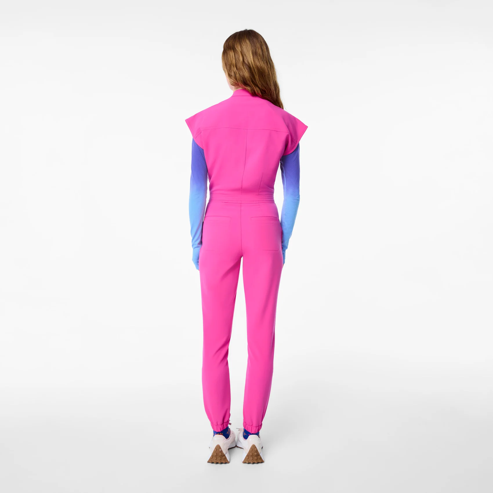 women's Rapid Response Pink Rafaela Cargo - Petite ScrubJumpsuit™ - Image 3