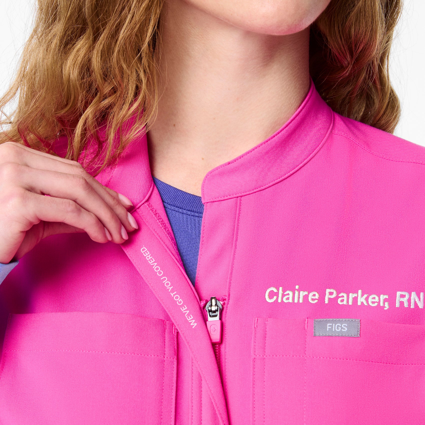 women's Rapid Response Pink Rafaela Cargo - Petite ScrubJumpsuit™ - Image 6