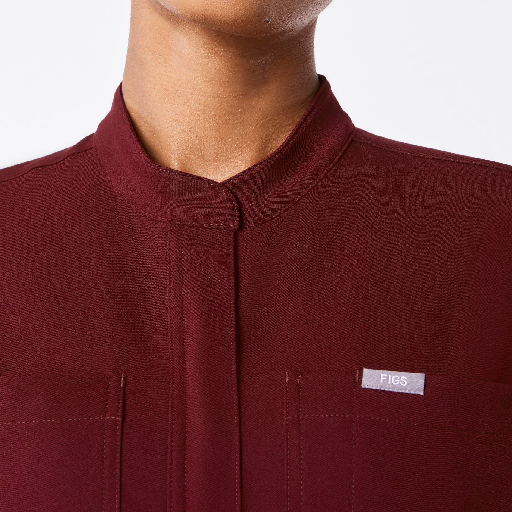 women's Burgundy Rafaela Cargo Jogger - Petite ScrubJumpsuit™ - Image 4