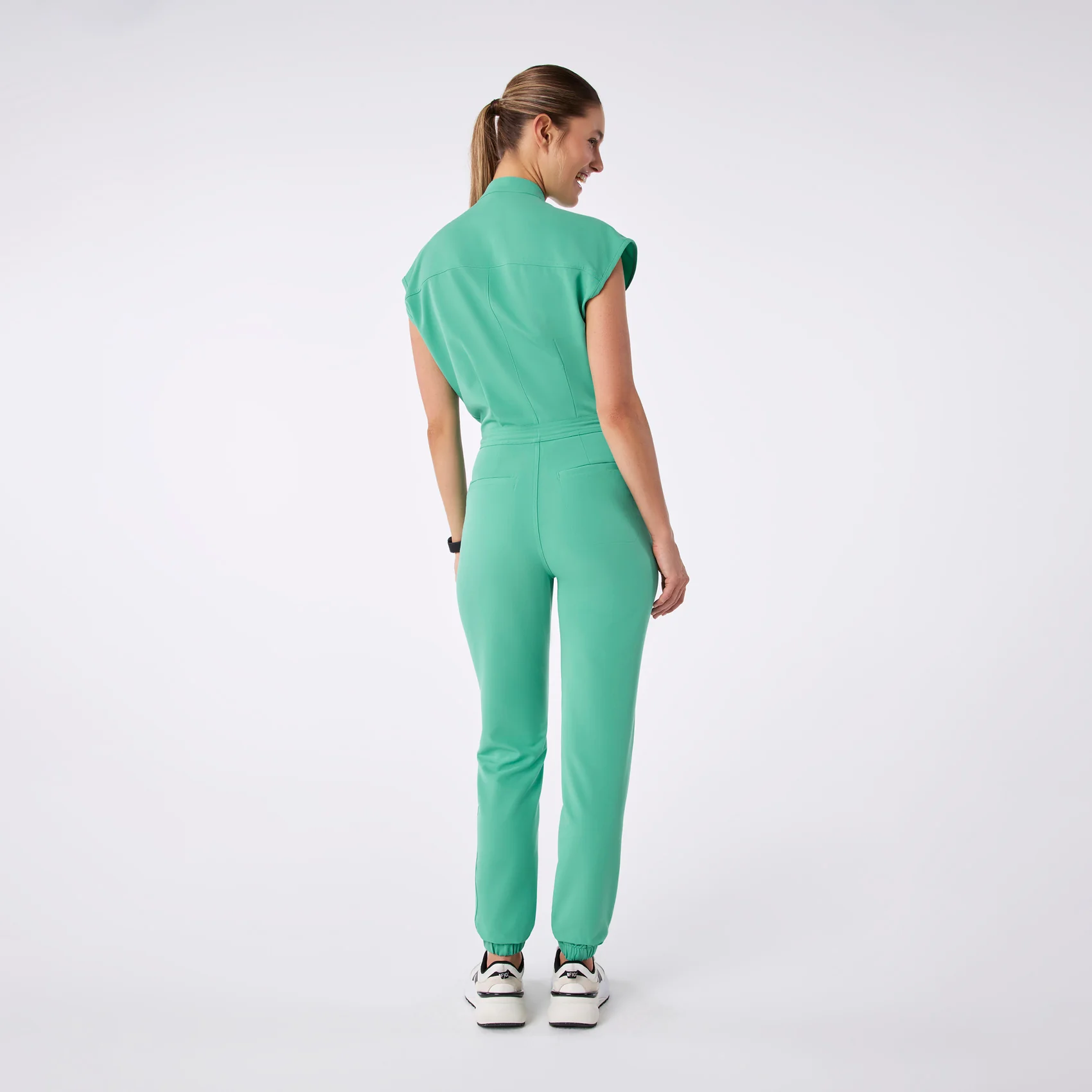 women's Surgical Green Rafaela Cargo Jogger - Petite ScrubJumpsuit™ - Image 2