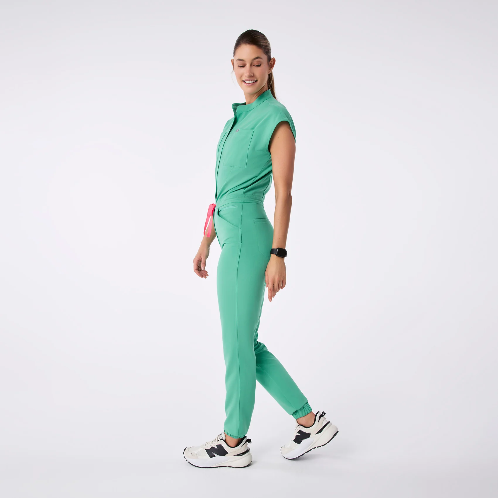 women's Surgical Green Rafaela Cargo Jogger - Petite ScrubJumpsuit™ - Image 3